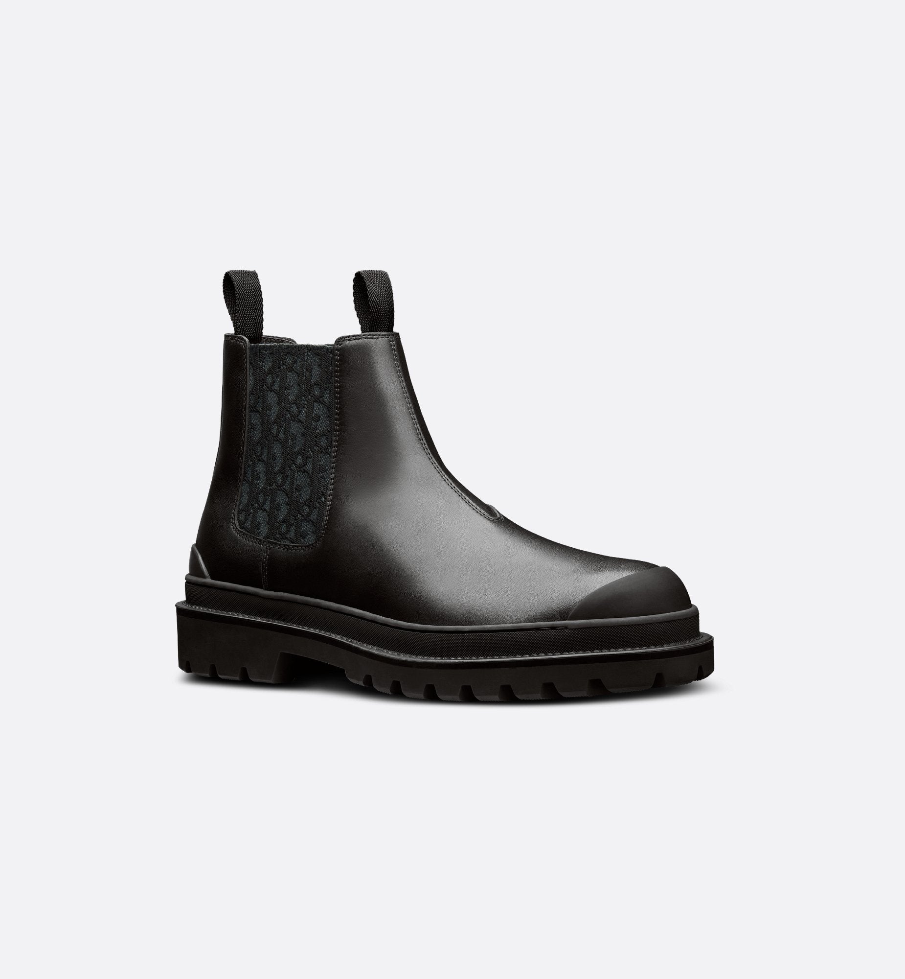 Dior Explorer Chelsea Boot Black Smooth Calfskin And Dior Oblique Motif