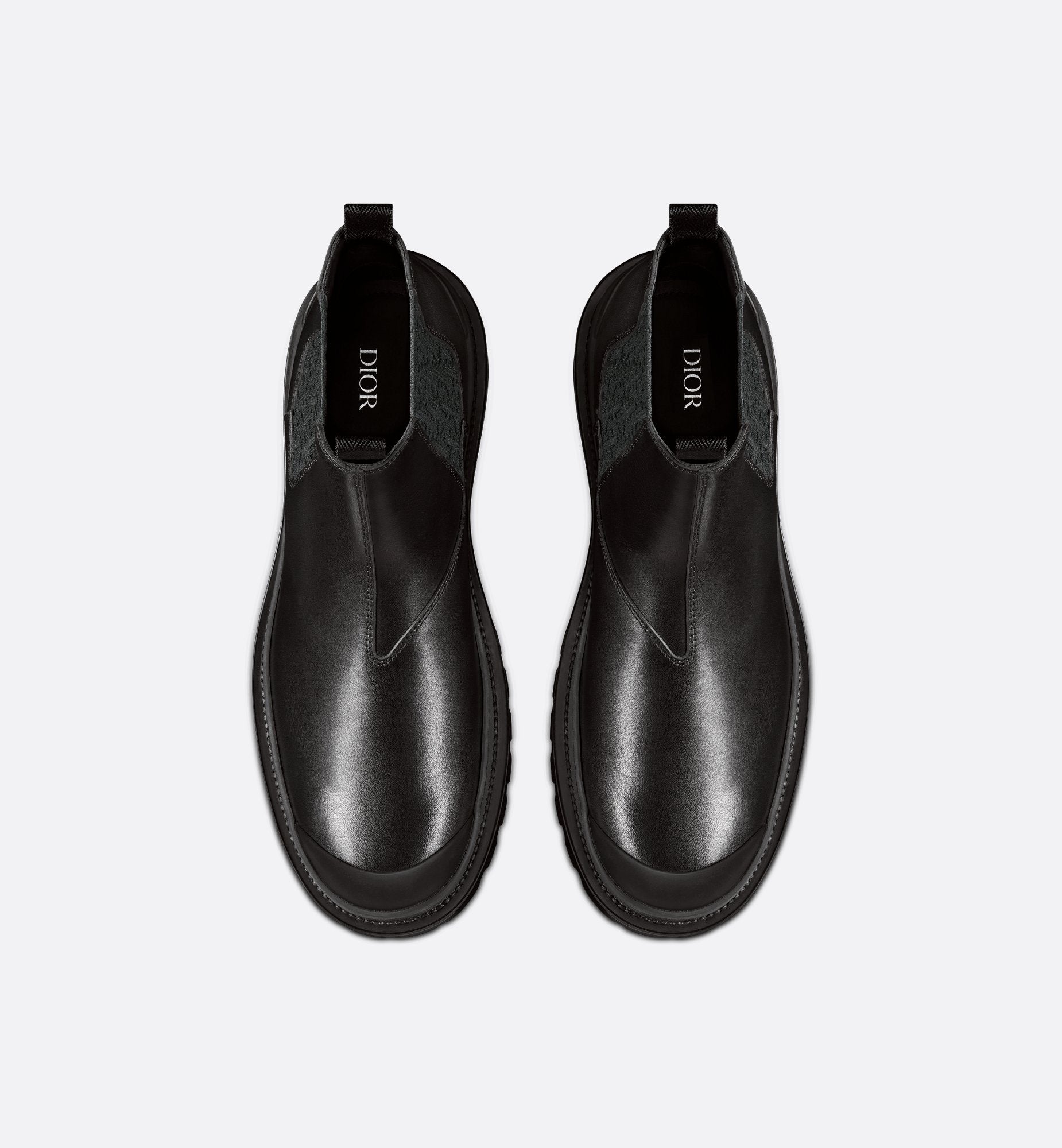 Dior Explorer Chelsea Boot Black Smooth Calfskin And Dior Oblique Motif