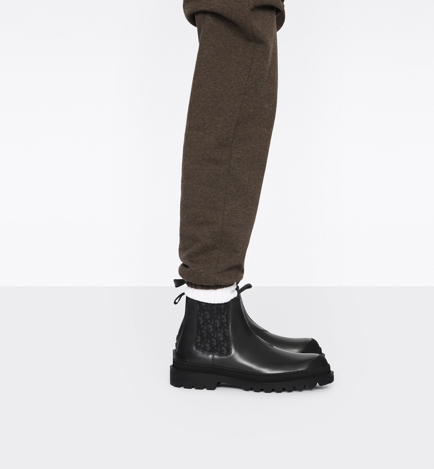 Explorer Chelsea Boot Black Smooth Calfskin And Dior Oblique Motif