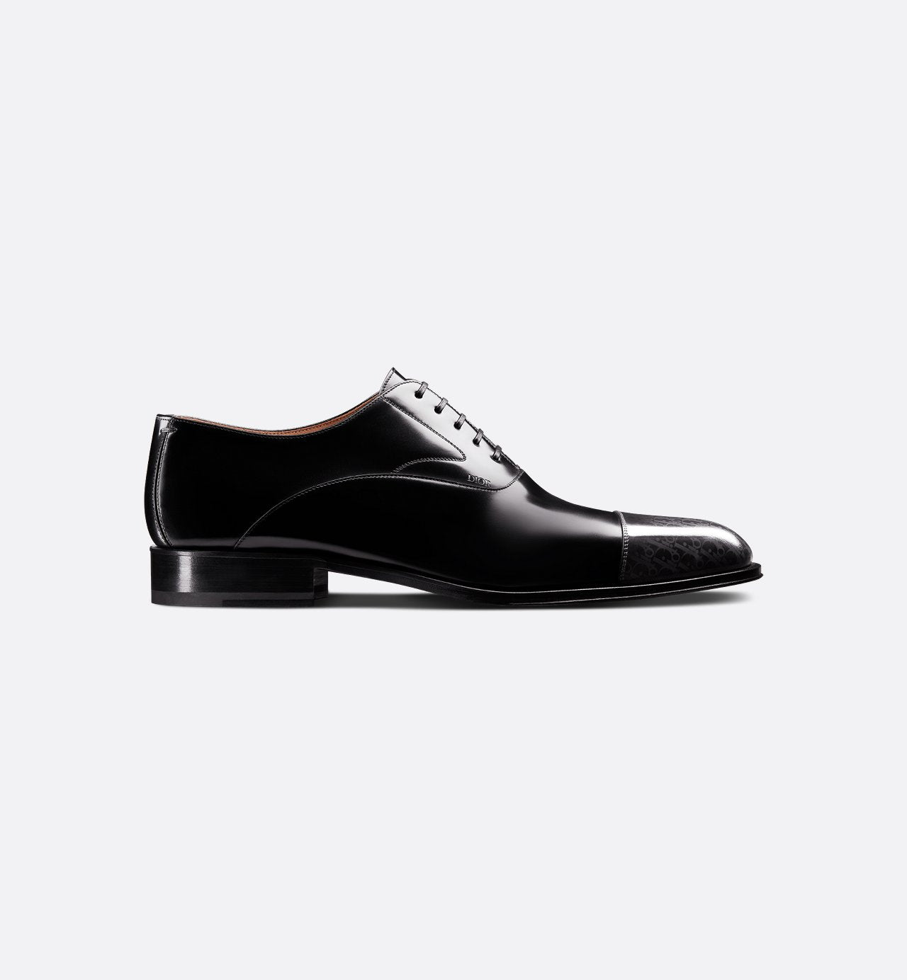 Dior Timeless Oxford Shoe Black Calfskin With Gray And Black Dior Oblique Gradient Patina