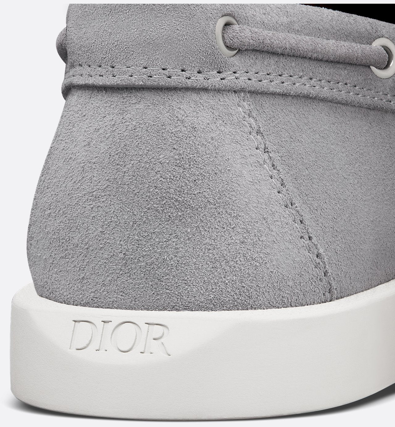 Dior Granville Boat Shoe Dior Gray Suede And Dior Oblique Jacquard