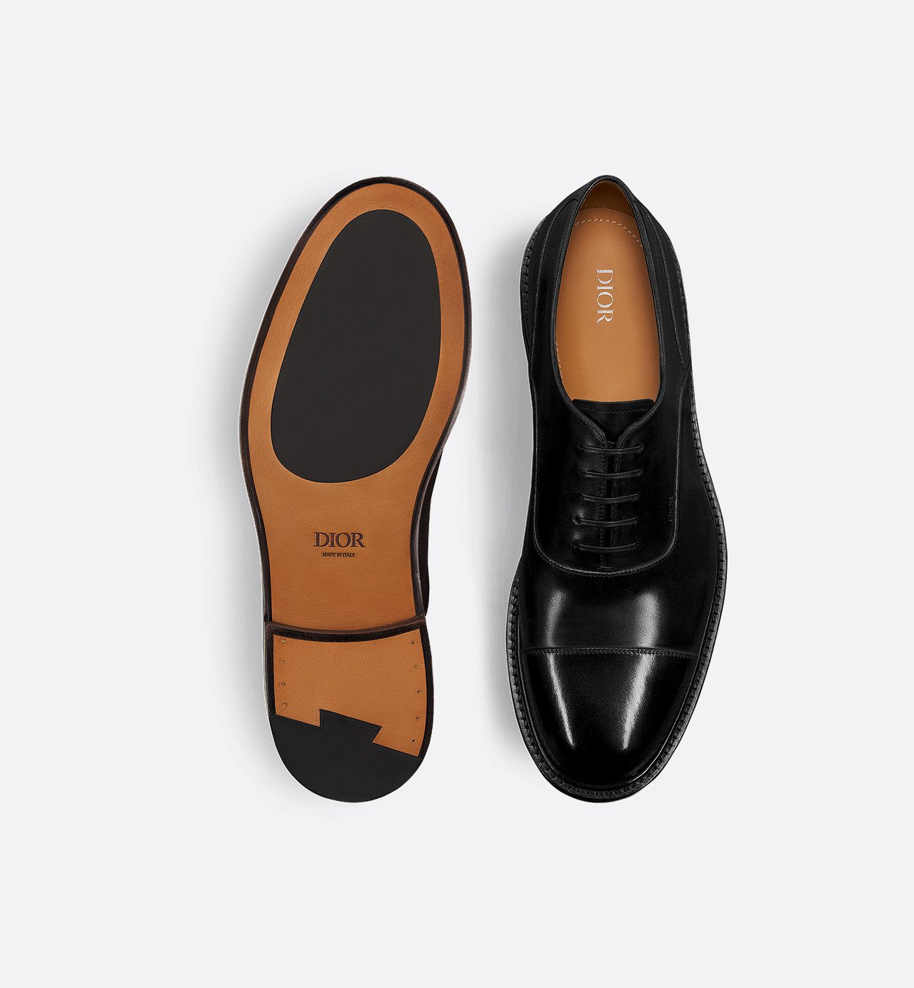 Dior Embassy Oxford Shoe Black Calfskin With Patina Finish