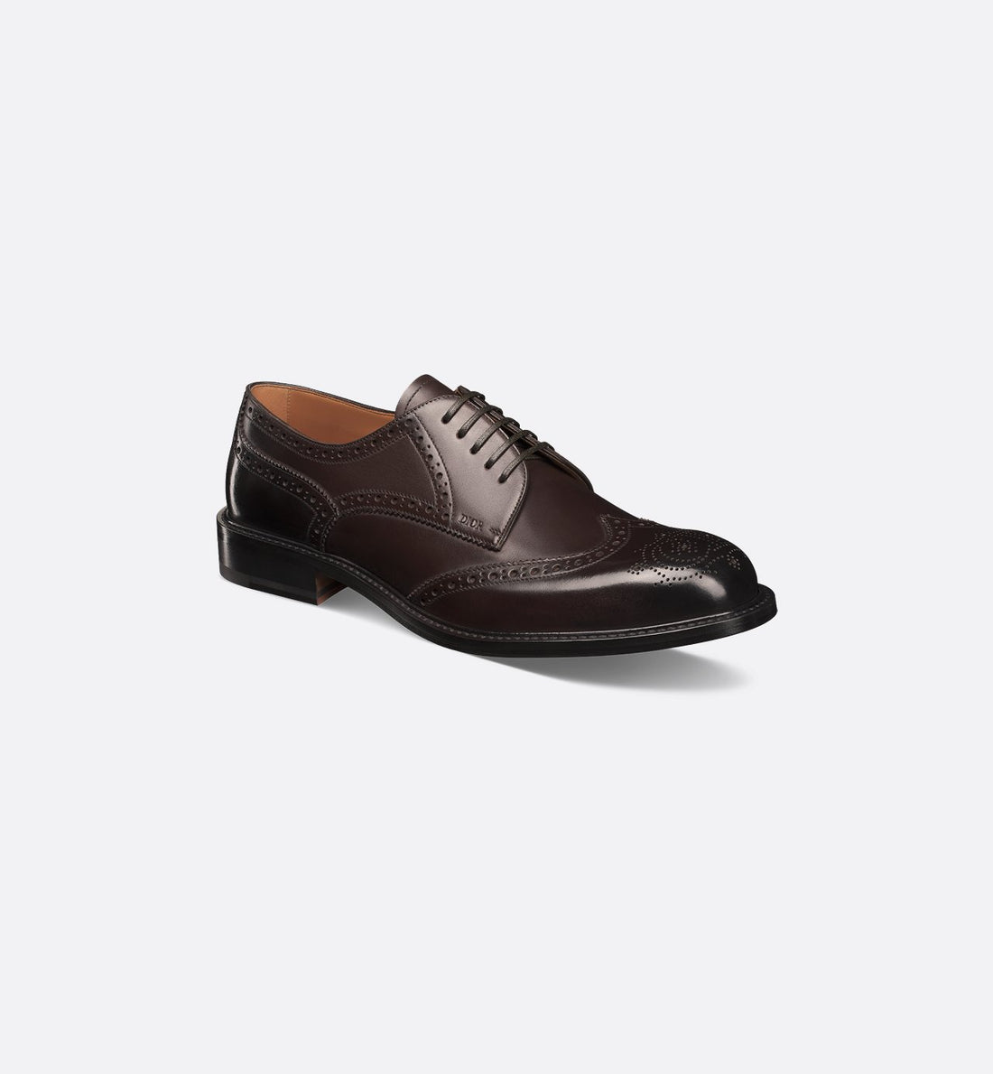 Dior Embassy Derby Brogue Brown Calfskin With Patina Finish