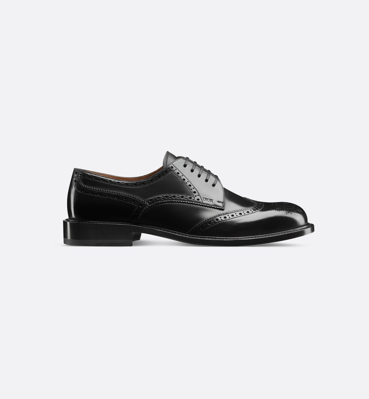 Dior Embassy Derby Brogue Black Calfskin With Patina Finish