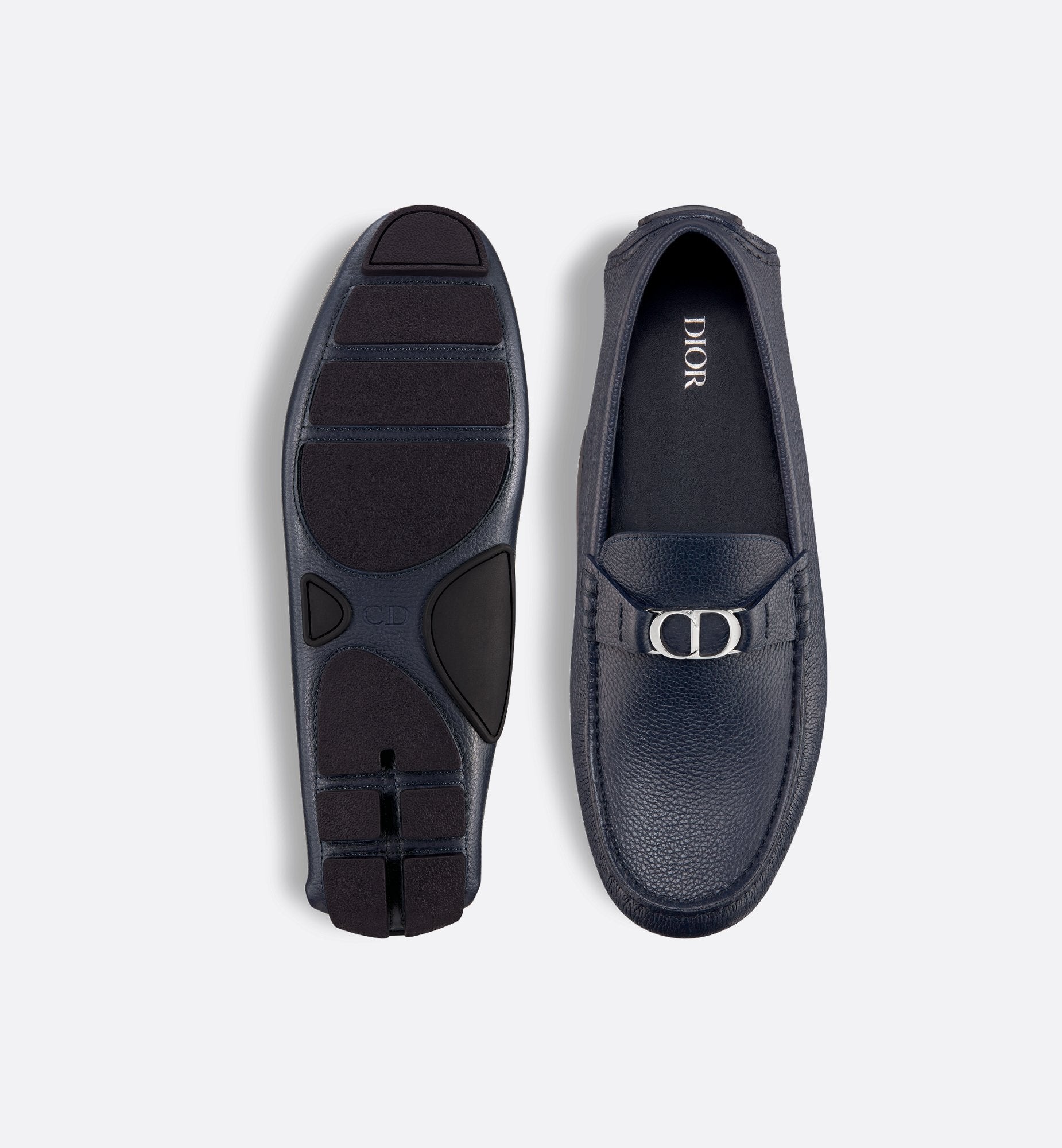 Dior Odéon Loafer Navy Blue Grained Calfskin