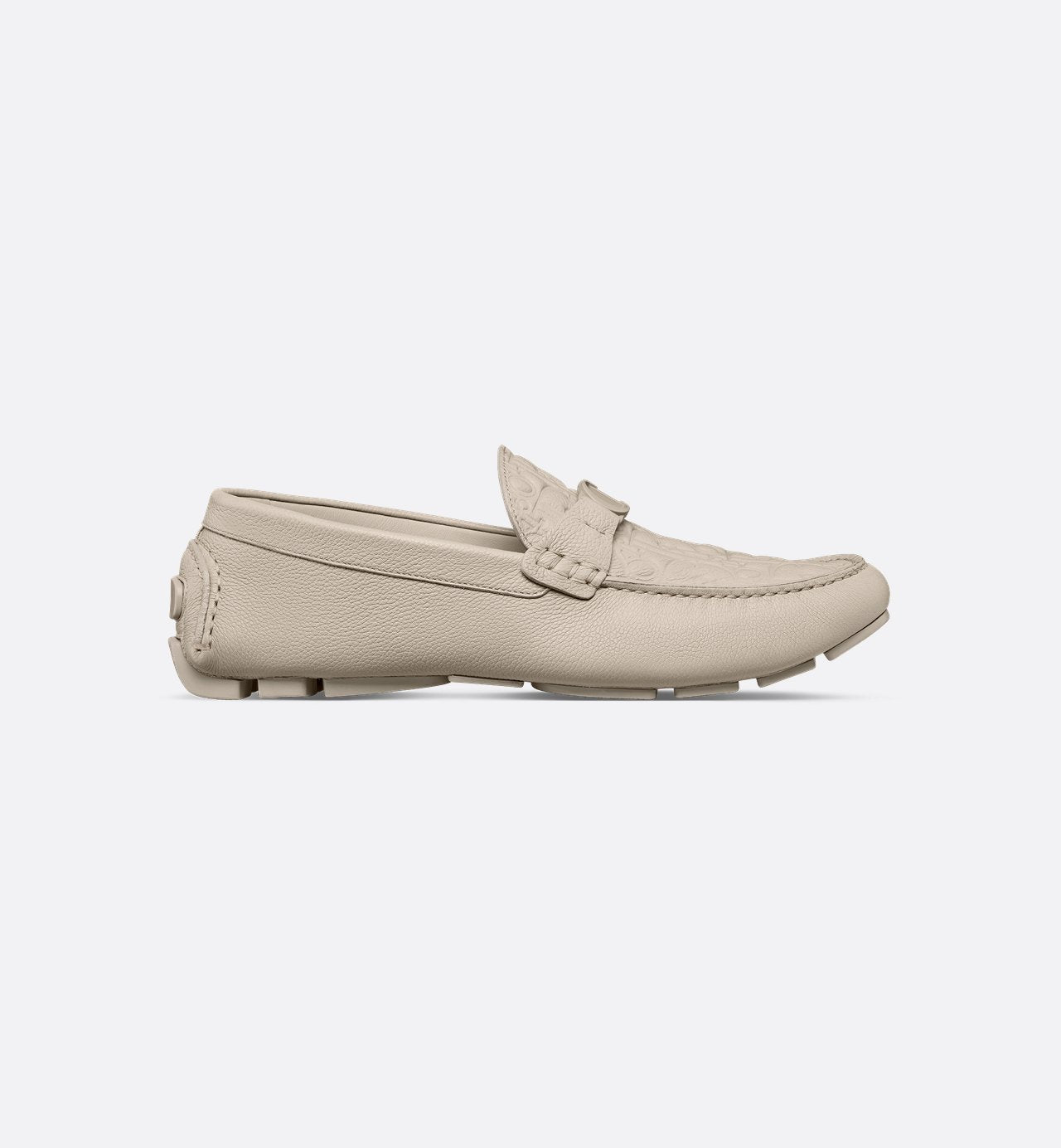 Odéon Loafer Beige Grained Calfskin And Beige Dior Gravity Leather