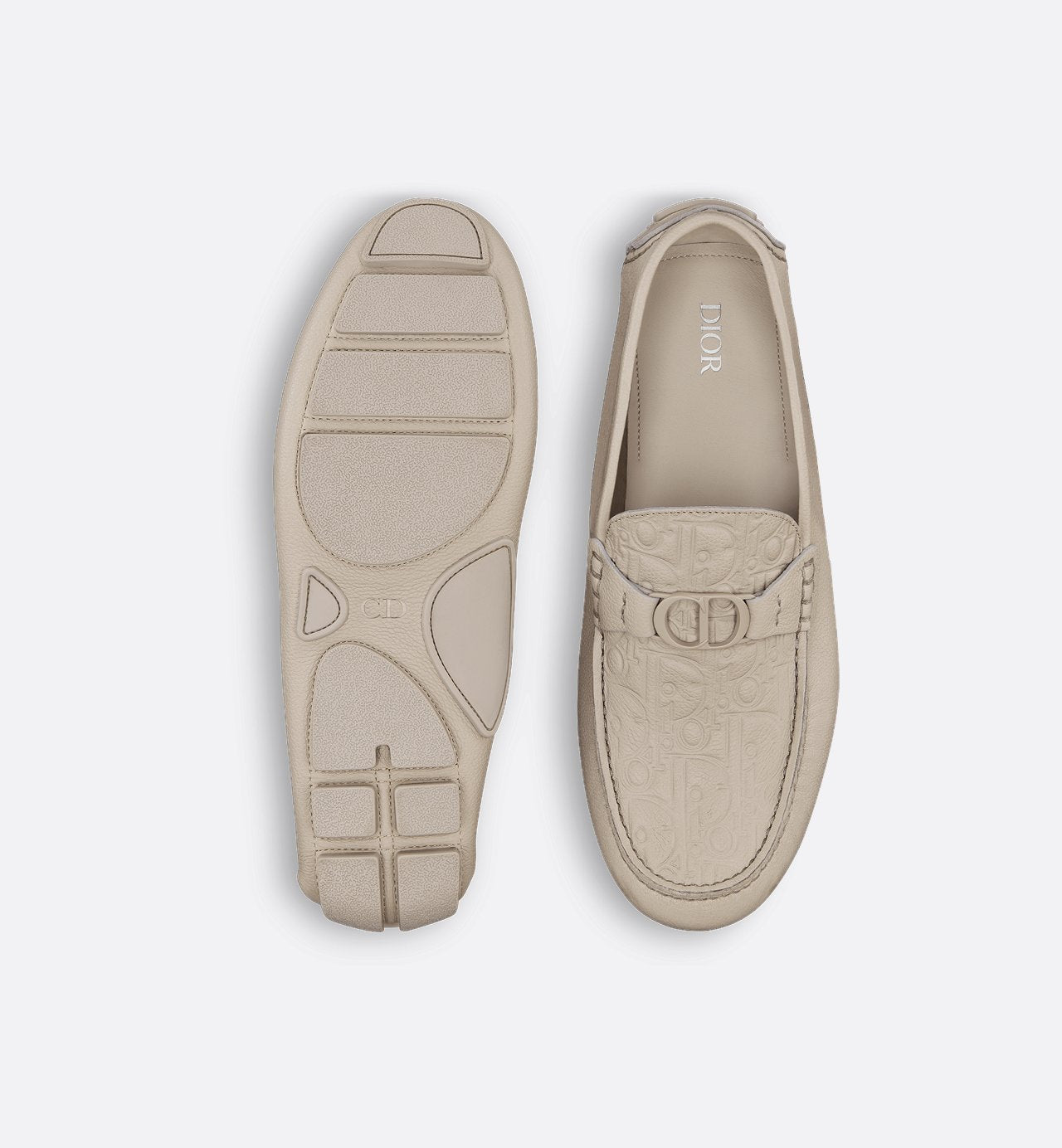 Dior Odéon Loafer Beige Grained Calfskin And Beige Dior Gravity Leather