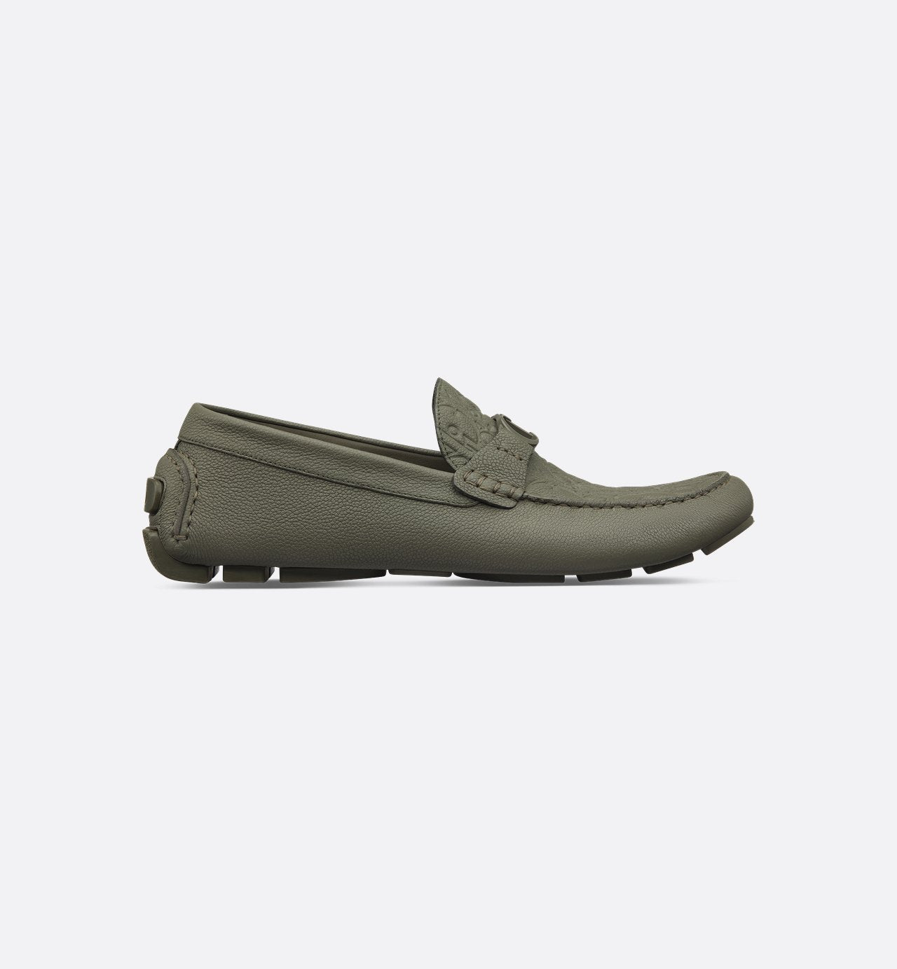 Dior Odéon Loafer Khaki Grained Calfskin And Khaki Dior Gravity Leather