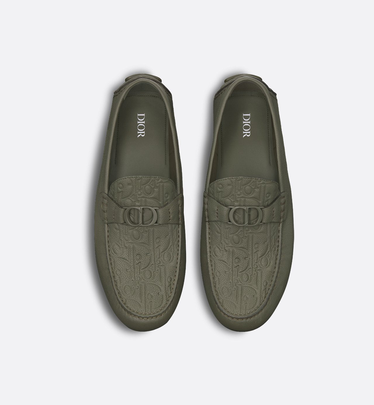 Dior Odéon Loafer Khaki Grained Calfskin And Khaki Dior Gravity Leather