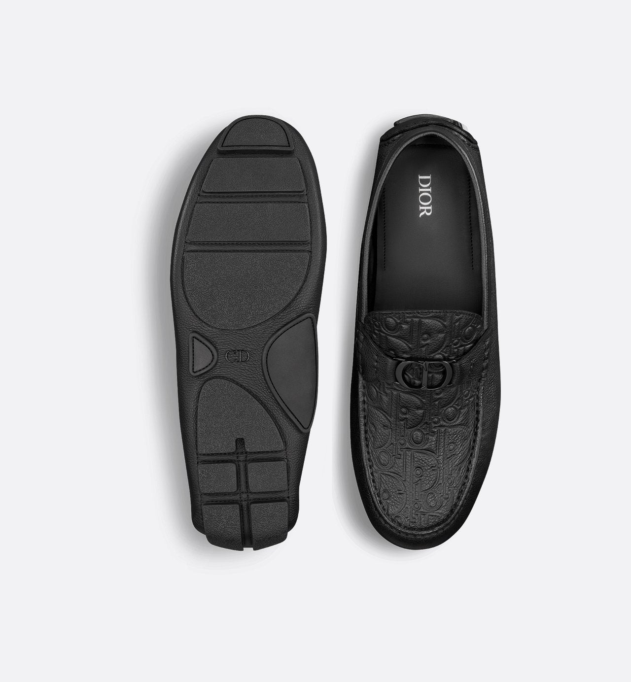 Dior Odéon Loafer Black Grained Calfskin And Black Dior Gravity Leather