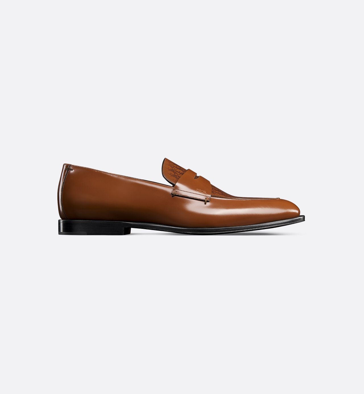 Dior Timeless Loafer Brown Polished Calfskin With Dior Oblique Gradient