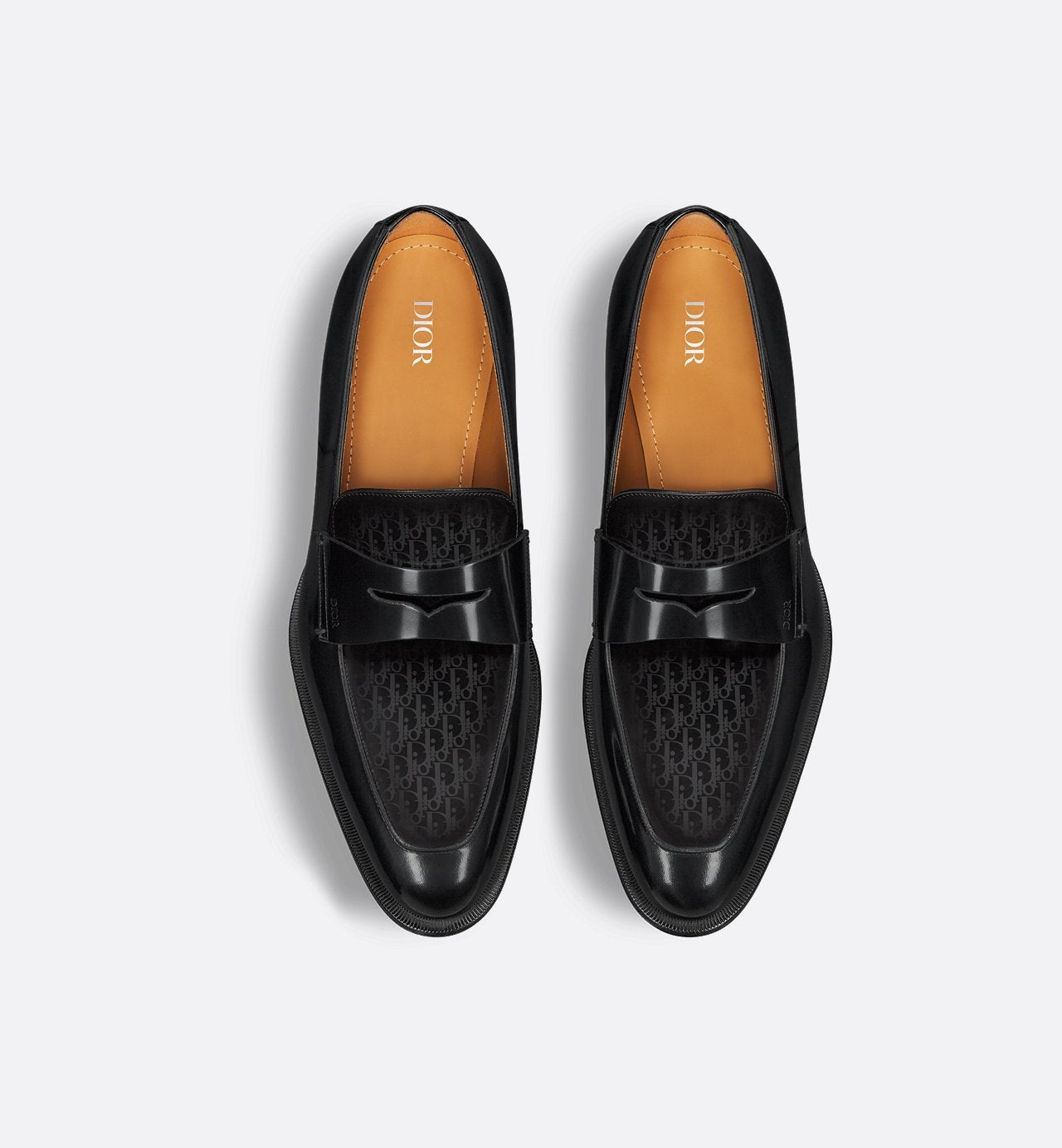 Timeless Loafer Black Polished Calfskin With Dior Oblique Gradient