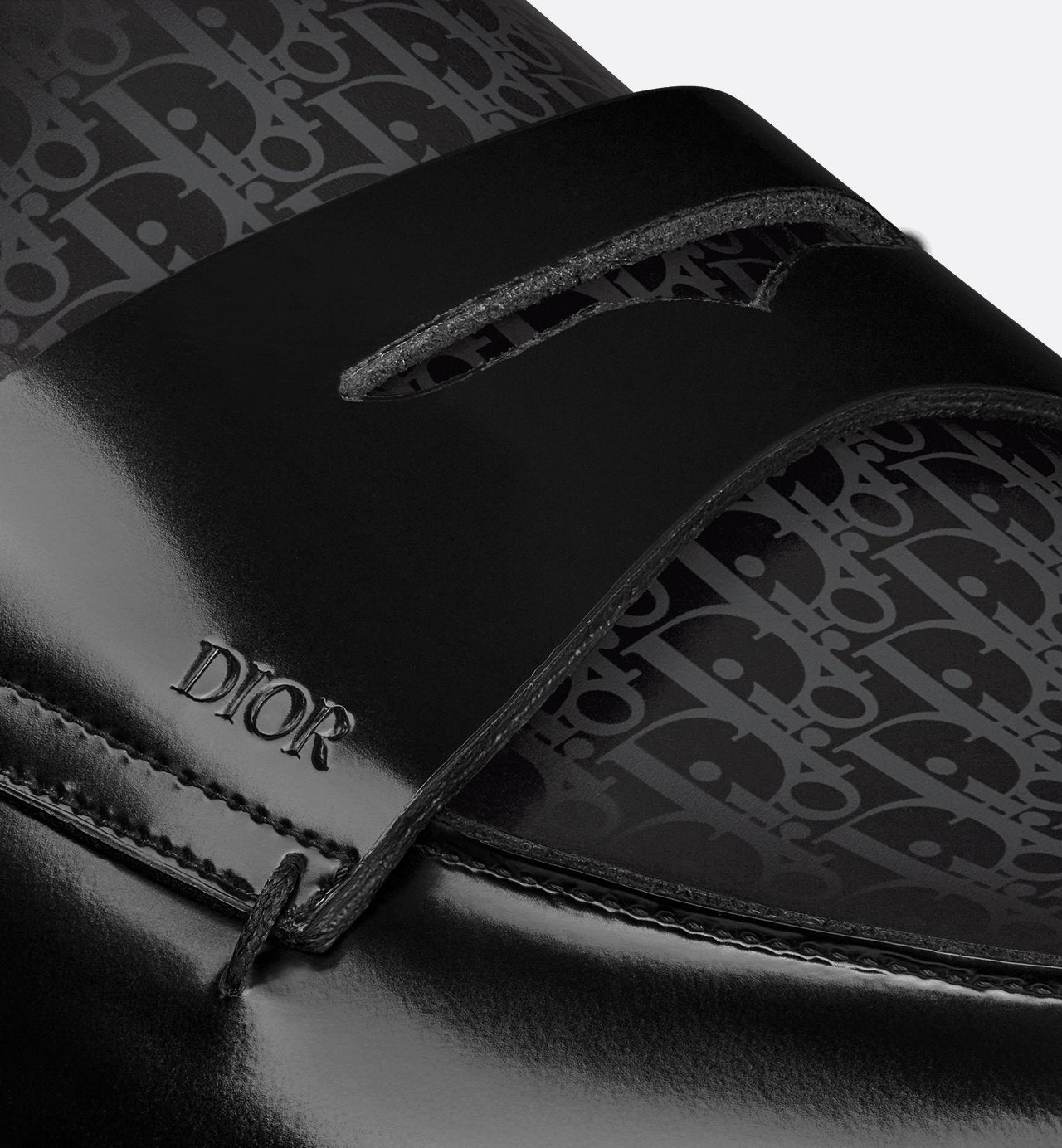 Dior Timeless Loafer Black Polished Calfskin With Dior Oblique Gradient