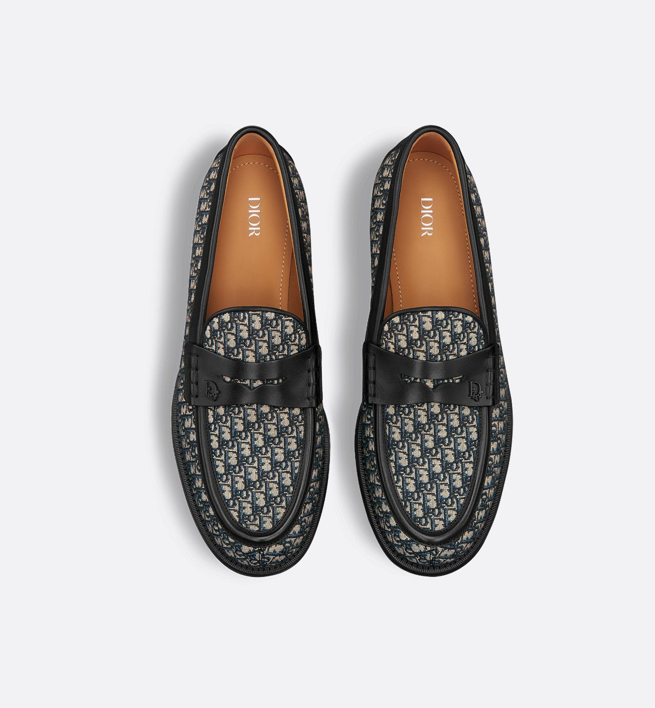 Dior Granville Loafer Beige And Black Dior Oblique Jacquard