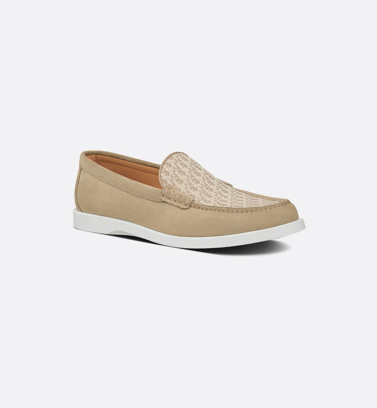 Dior Granville Loafer Beige Dior Oblique Suede And Jacquard