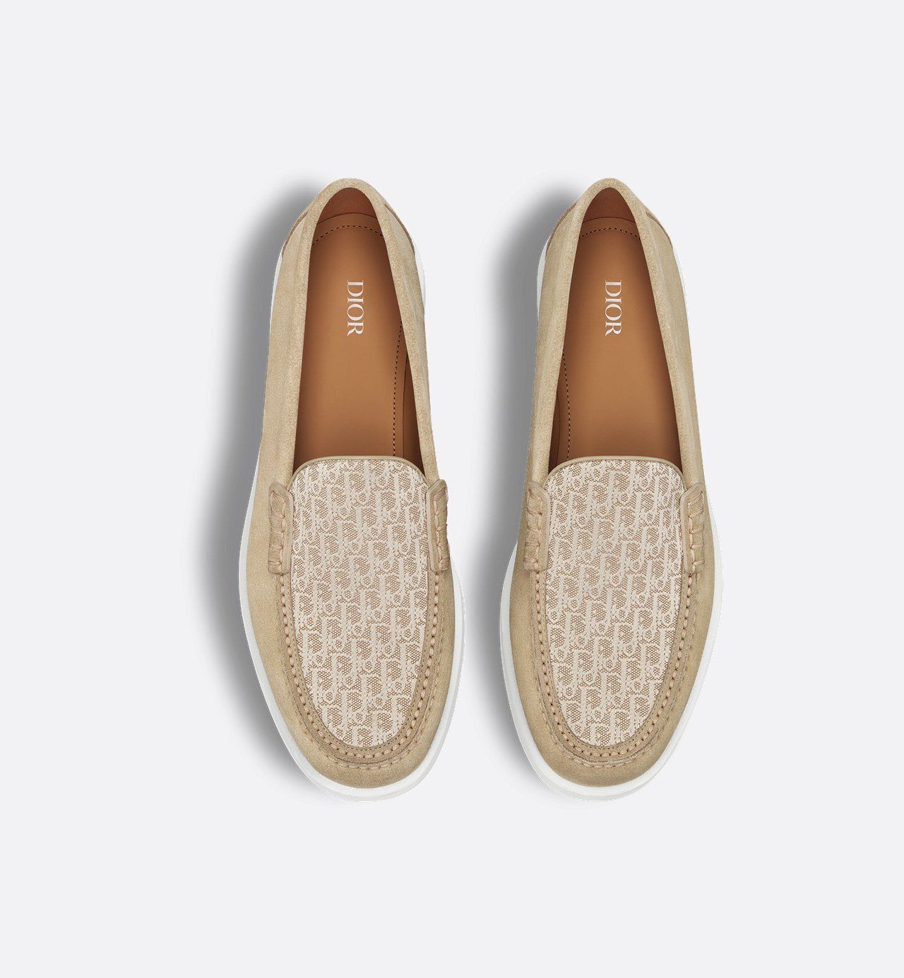 Granville Loafer Beige Dior Oblique Suede And Jacquard