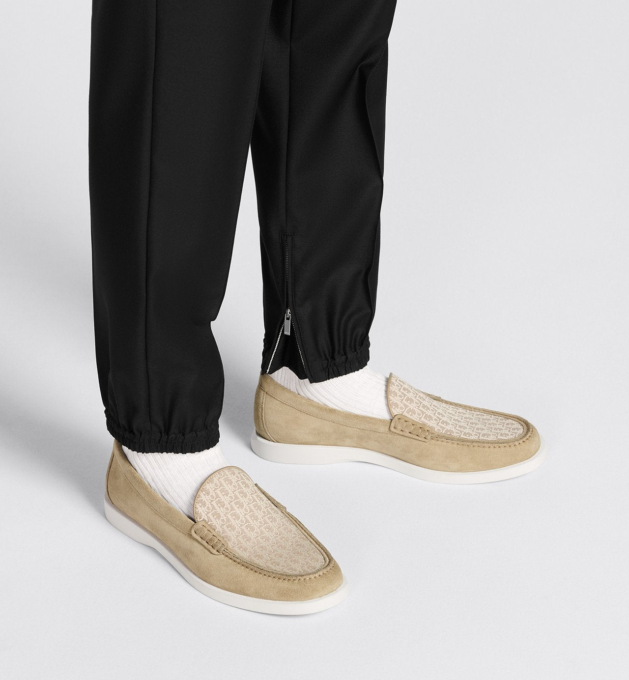 Dior Granville Loafer Beige Dior Oblique Suede And Jacquard