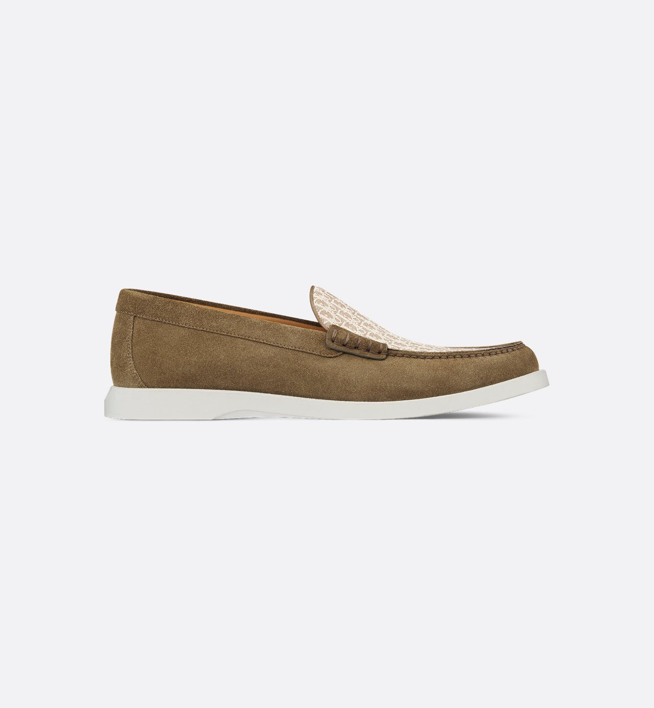 Dior Granville Loafer Brown Suede With Brown And Beige Dior Oblique Jacquard