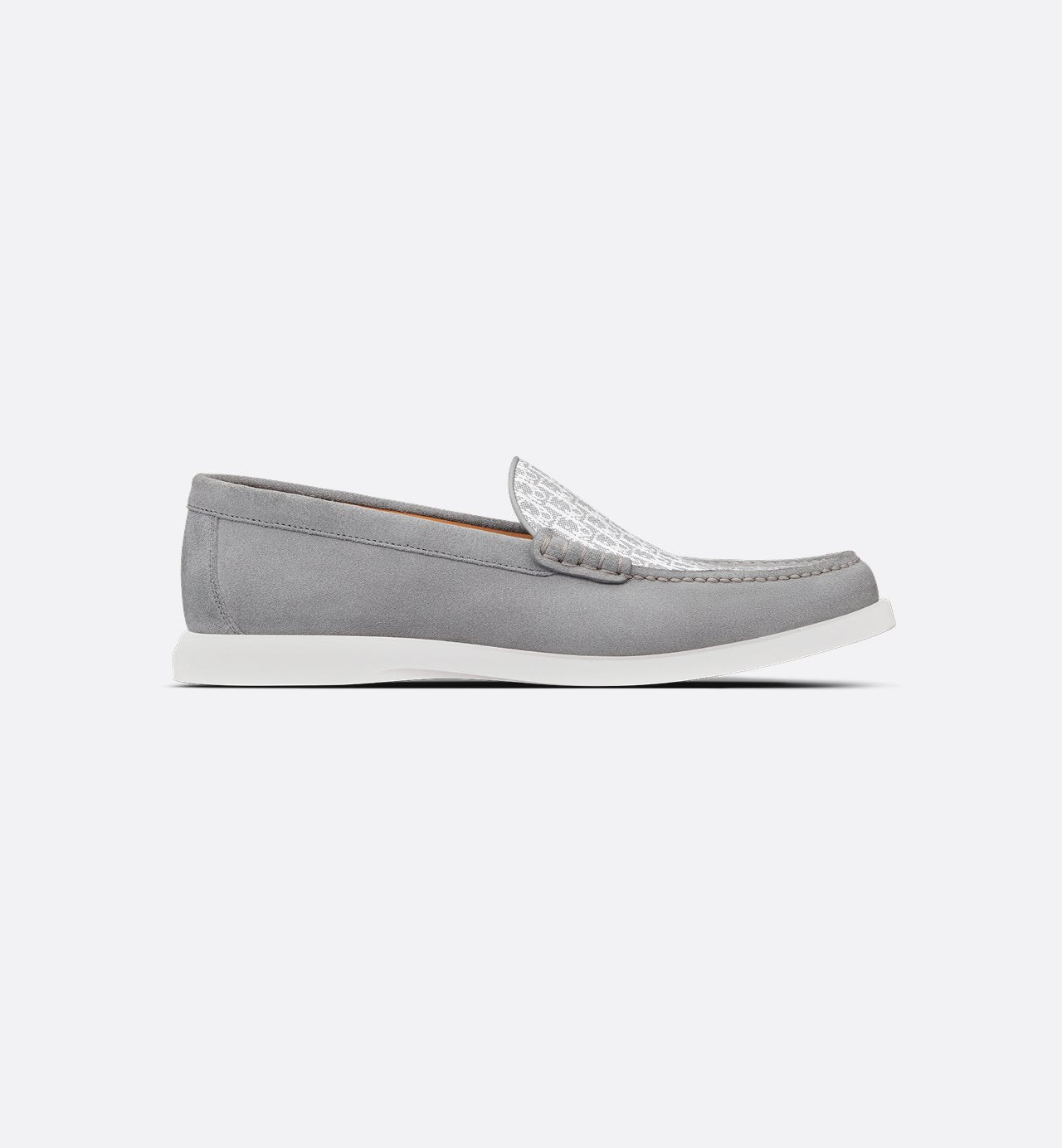 Dior Granville Loafer Dior Gray Suede And Dior Oblique Jacquard