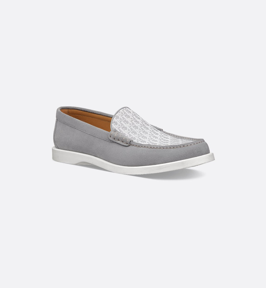 Dior Granville Loafer Dior Gray Suede And Dior Oblique Jacquard