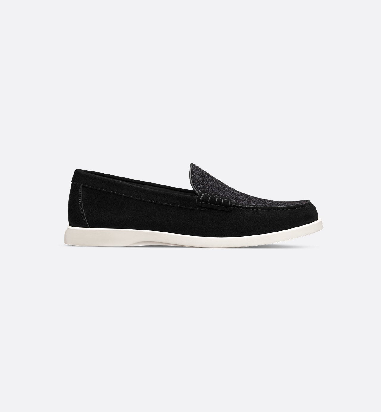 Dior Granville Loafer Black Suede And Dior Oblique Jacquard