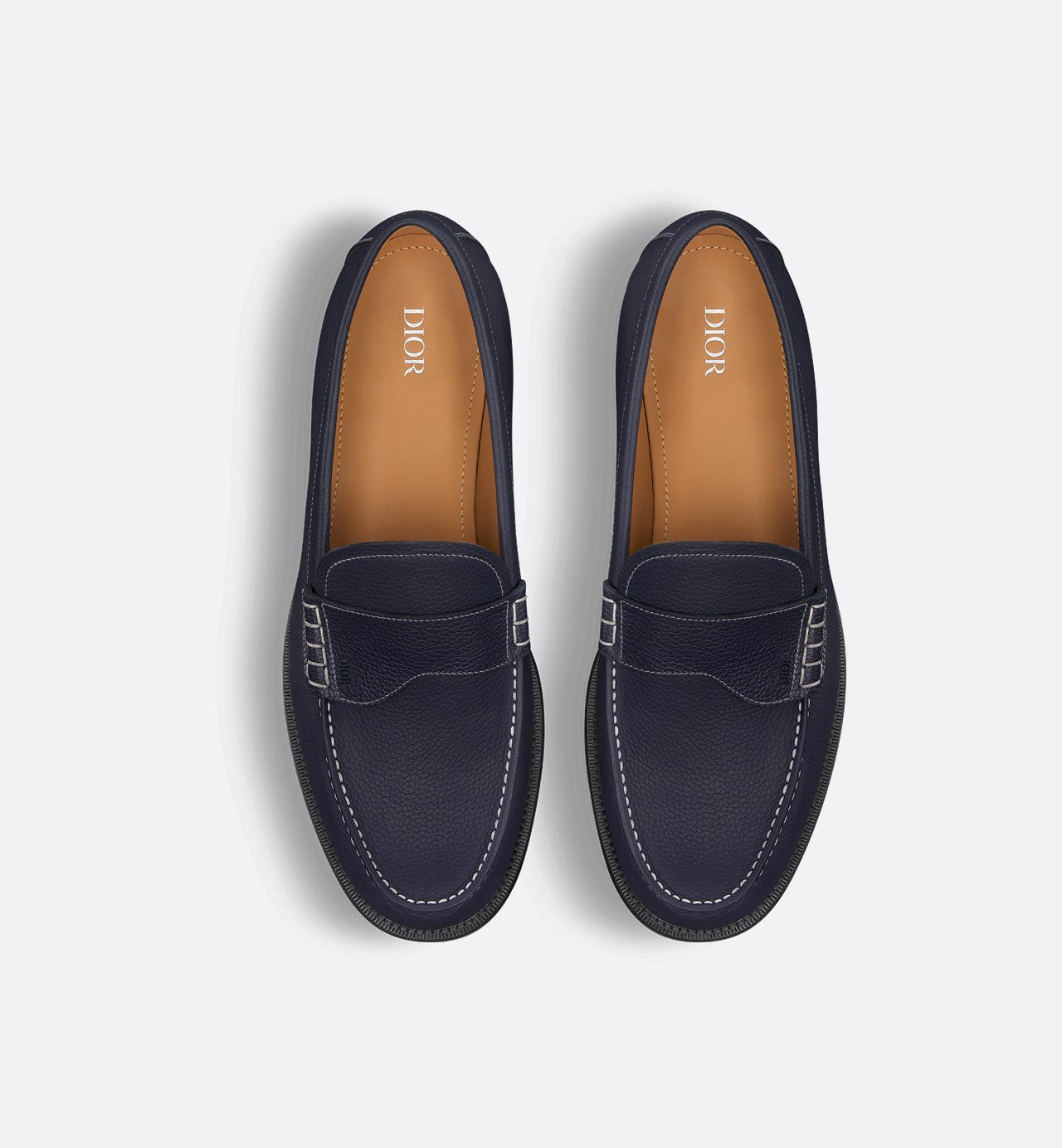 Granville Loafer Deep Blue Grained Calfskin