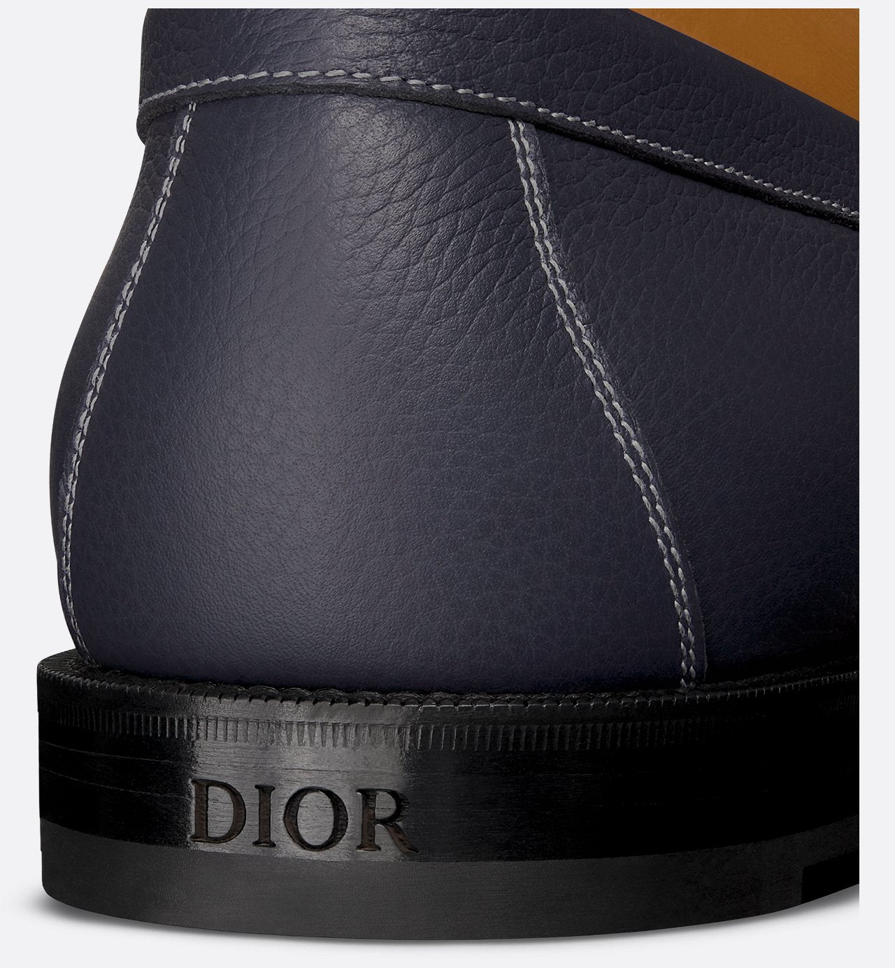 Dior Granville Loafer Deep Blue Grained Calfskin