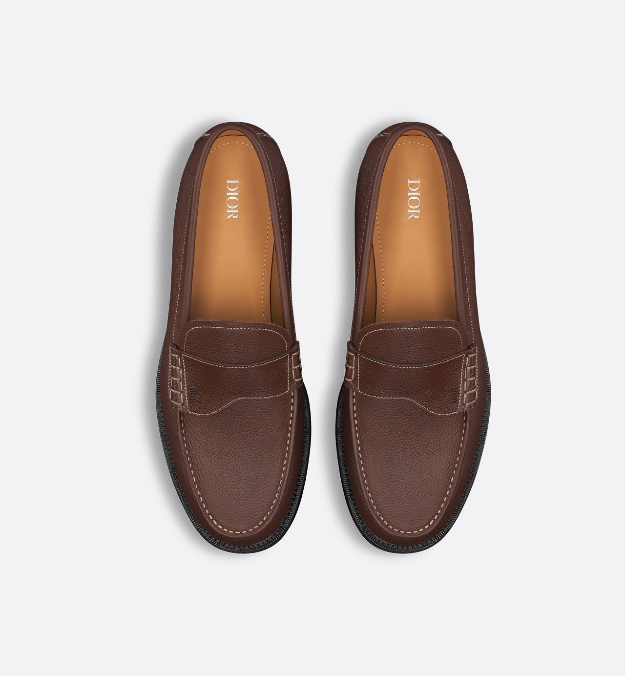 Dior Granville Loafer Brown Grained Calfskin