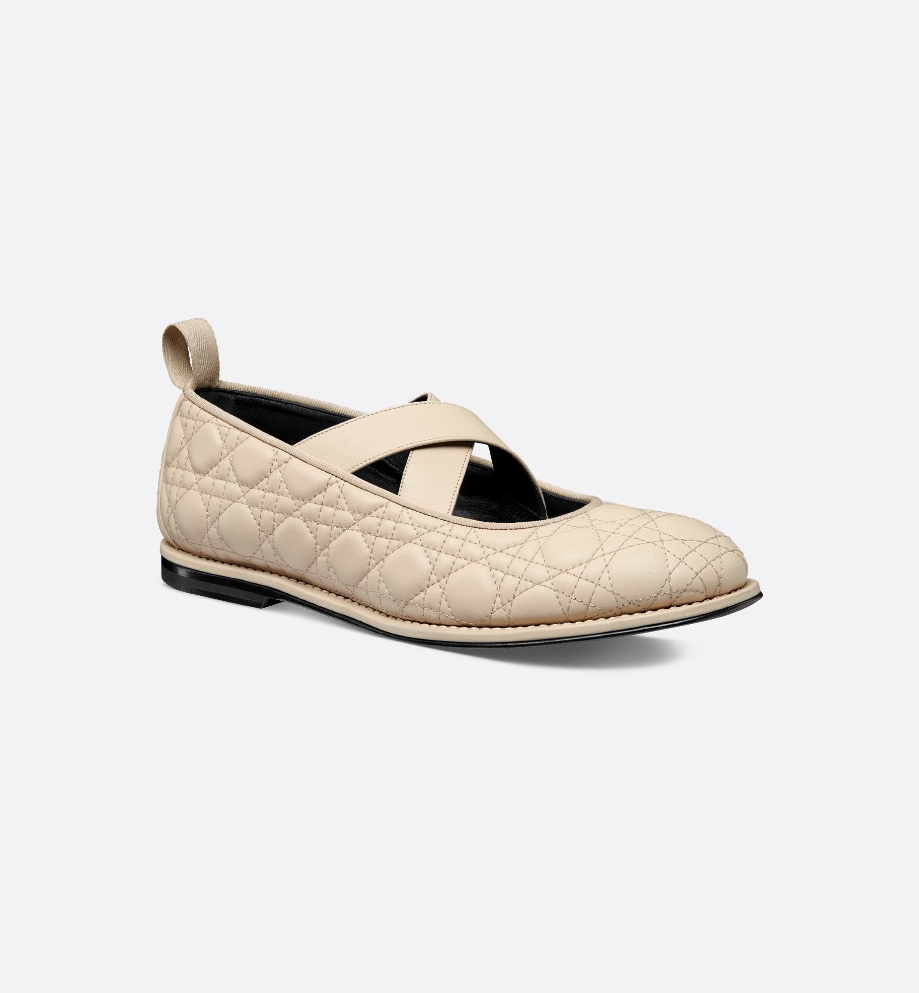 Dior Tendu Ballet Flat Beige Kumo Cannage Calfskin