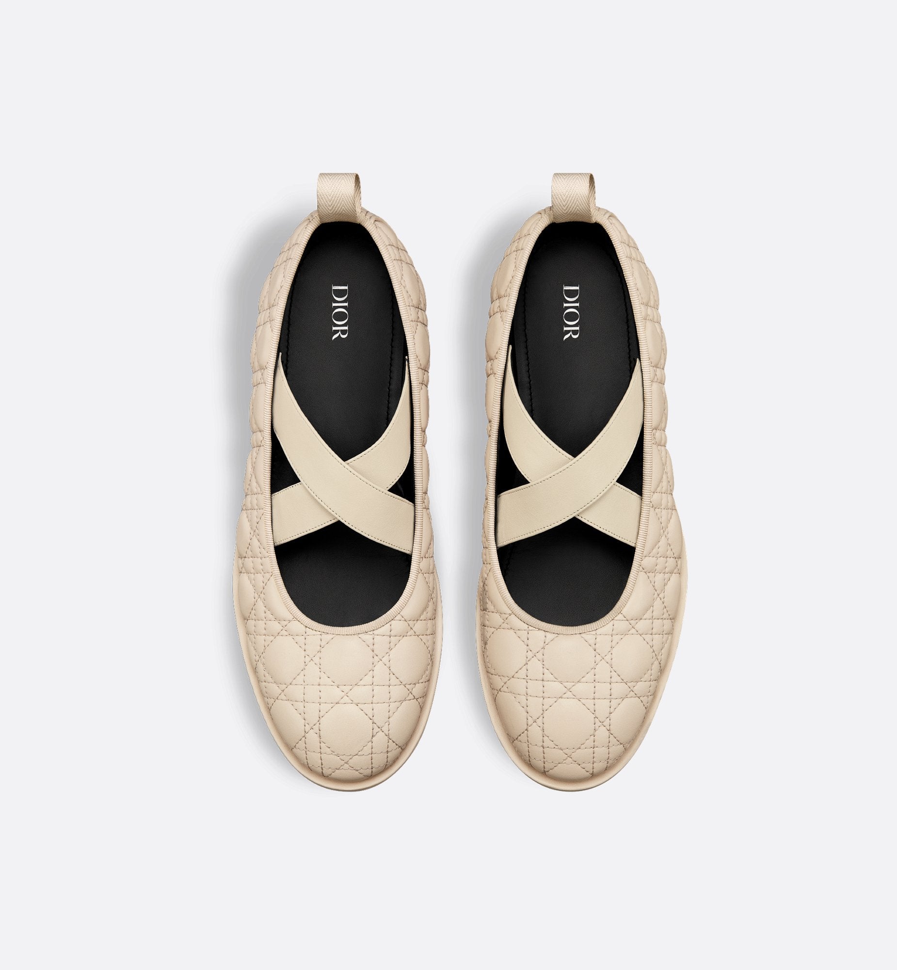 Dior Tendu Ballet Flat Beige Kumo Cannage Calfskin