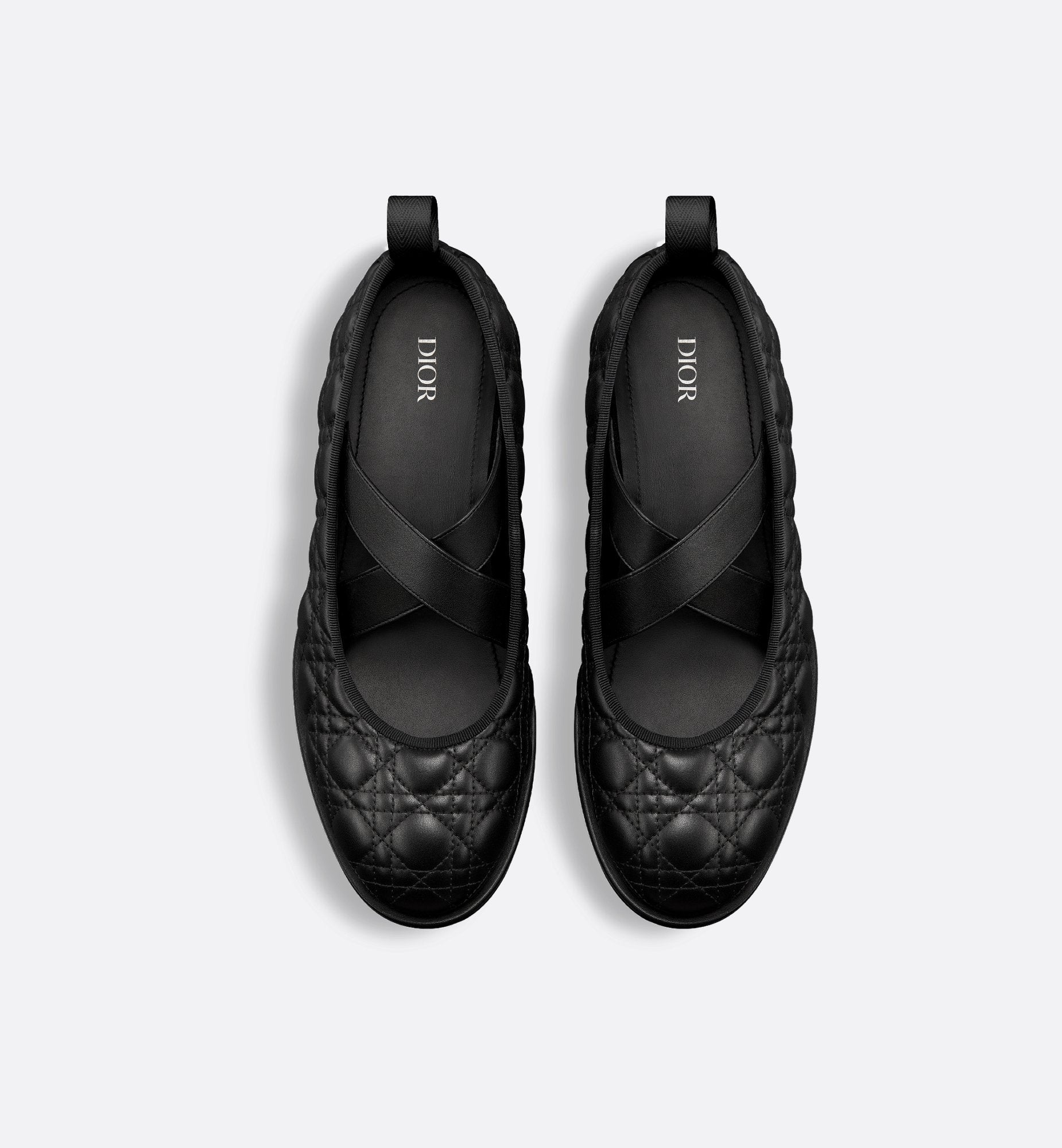 Dior Tendu Ballet Flat Black Kumo Cannage Calfskin