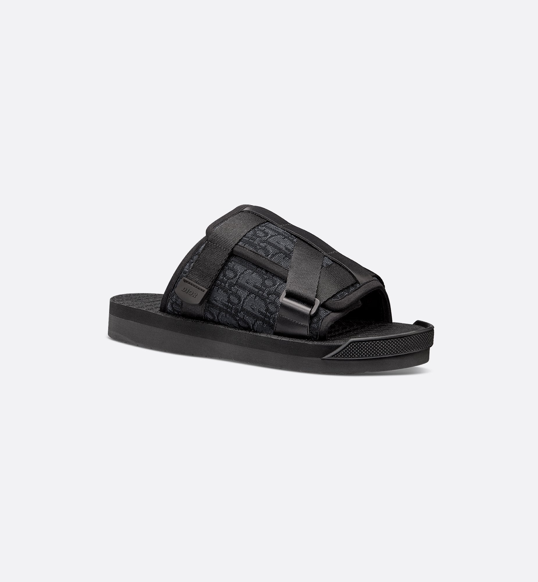 Dior Alpha Sandal Black Dior Oblique Jacquard Sands