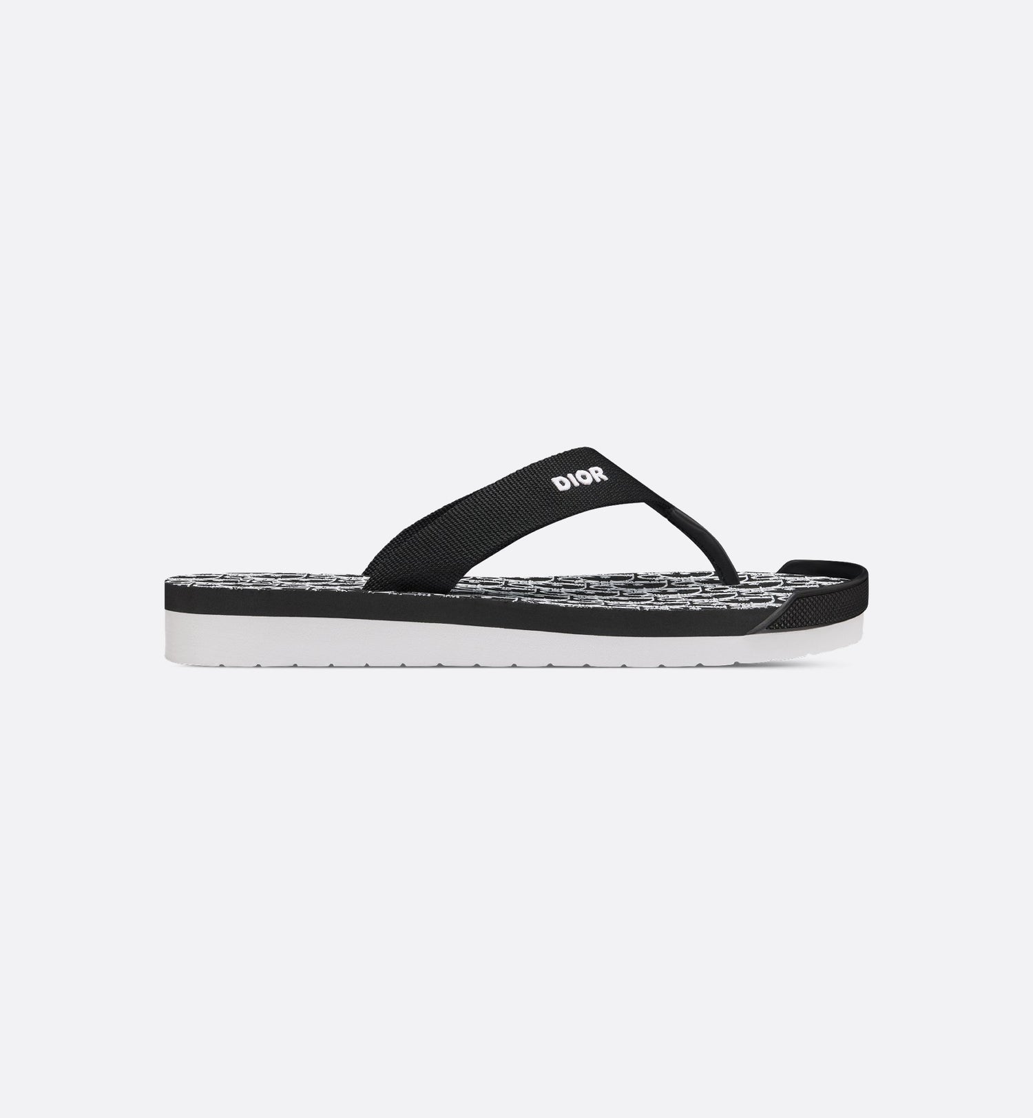 Alpha Thong Sandal Black Technical Fabric