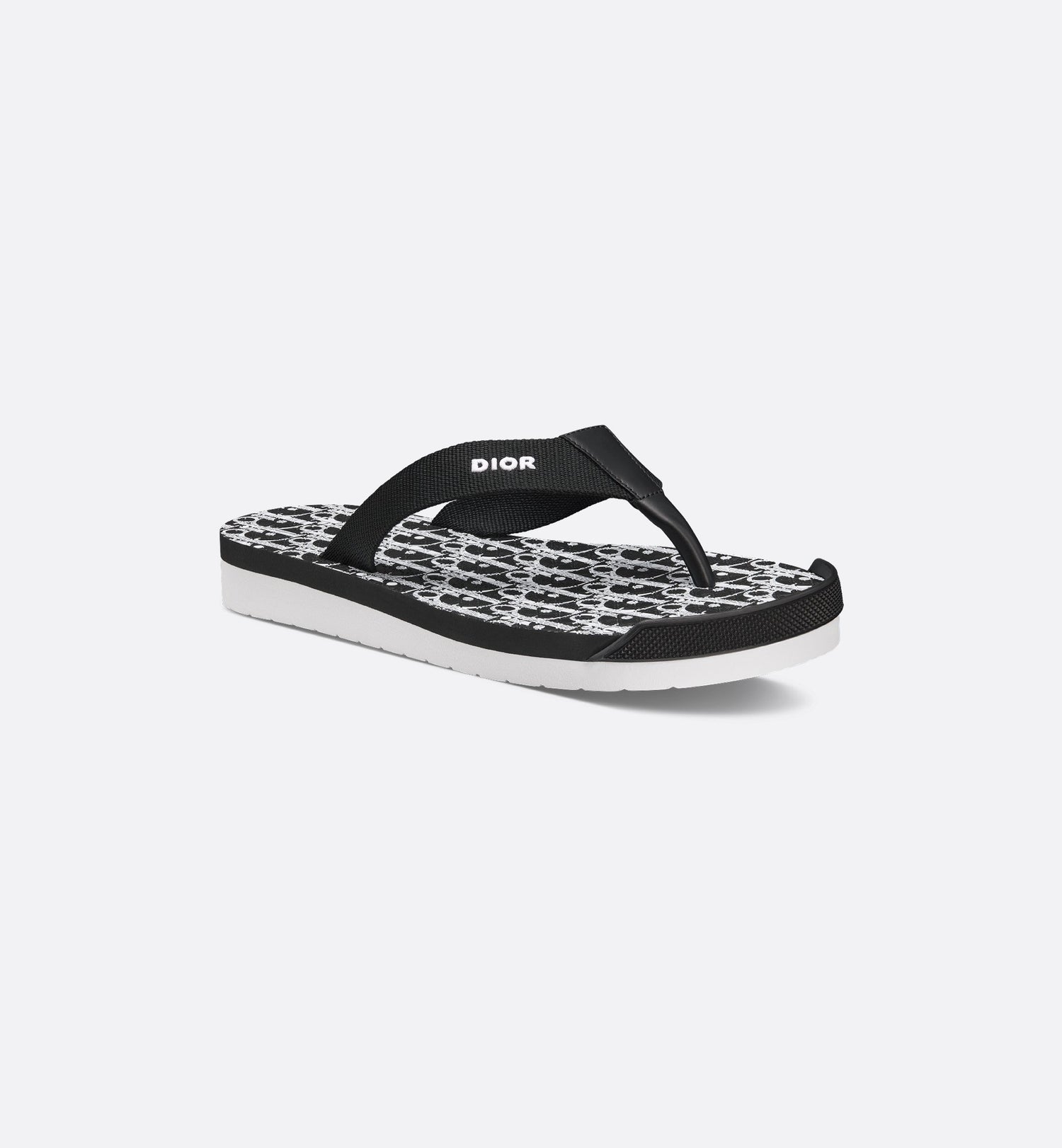 Dior Alpha Thong Sandal Black Technical Fabric