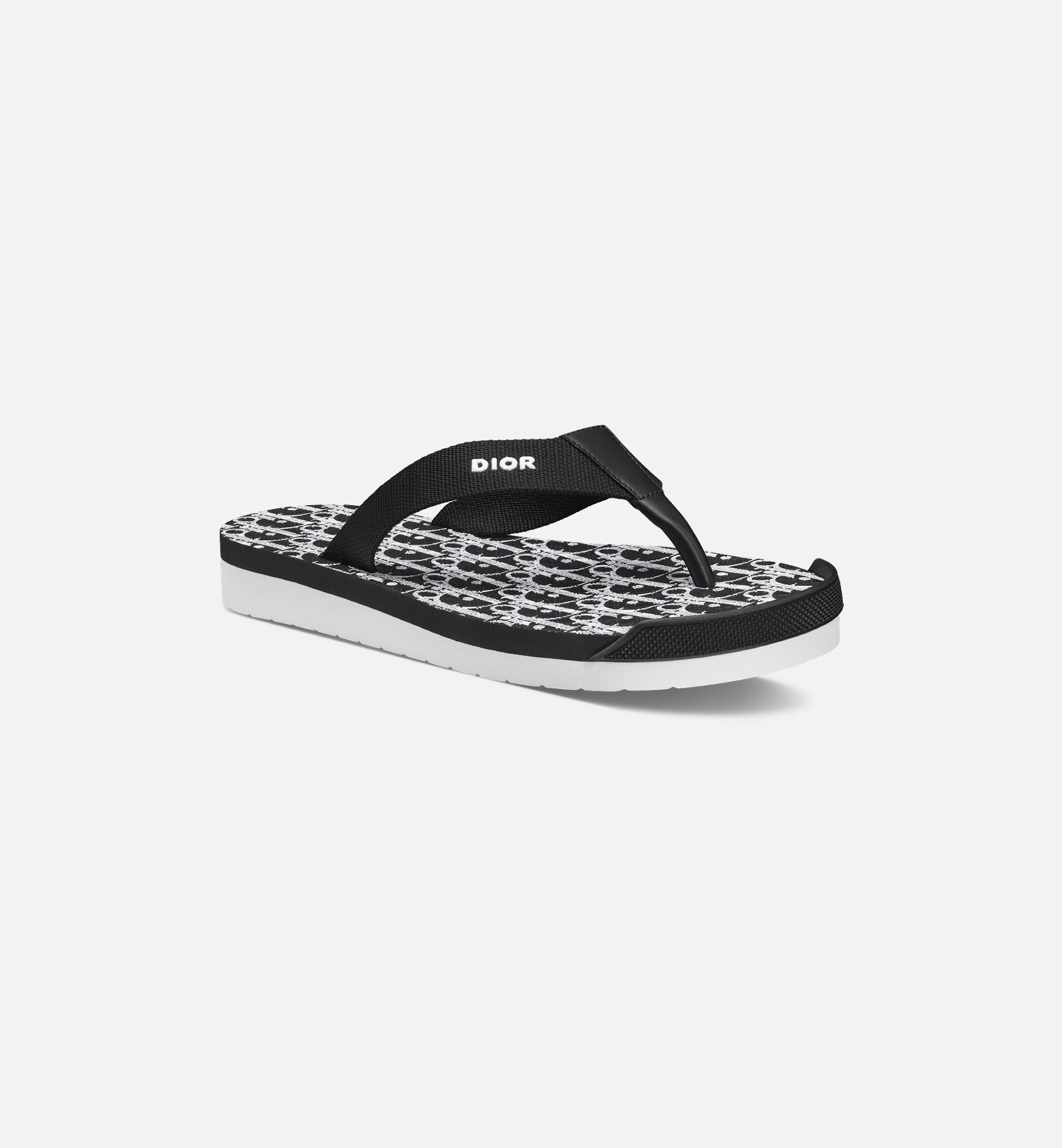 Alpha Thong Sandal Black Technical Fabric