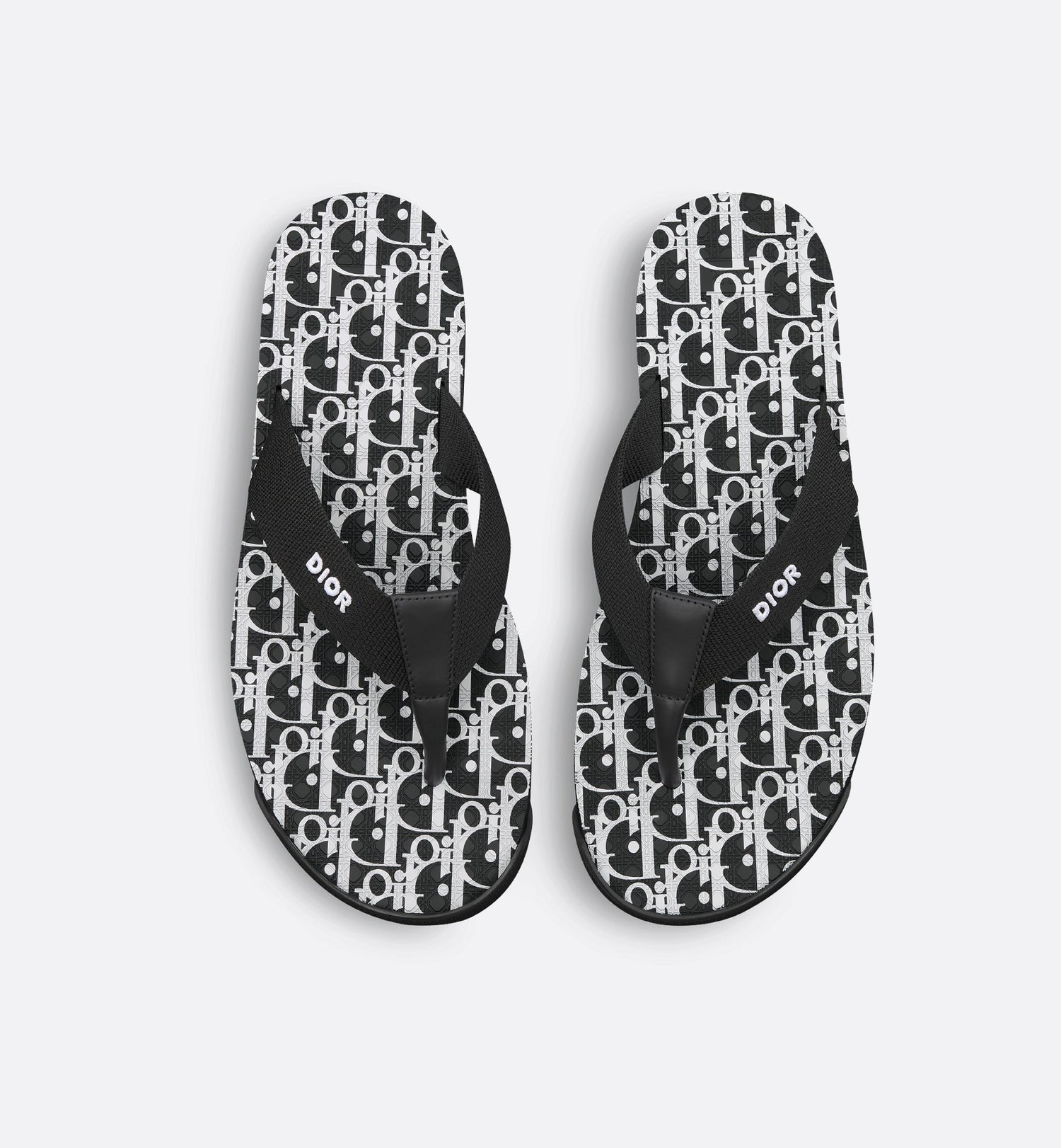 Dior Alpha Thong Sandal Black Technical Fabric