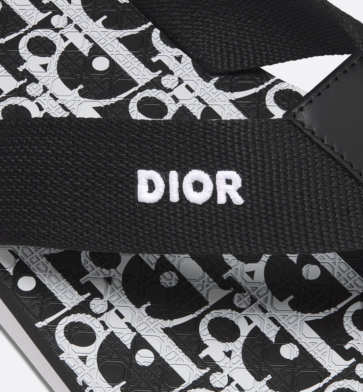 Dior Alpha Thong Sandal Black Technical Fabric