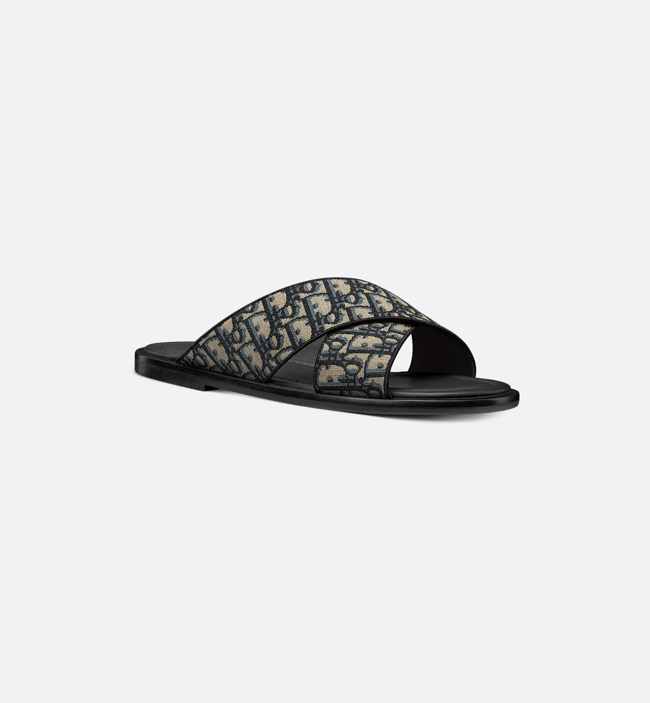 Dior Alias Sandal Beige And Black Dior Oblique Jacquard