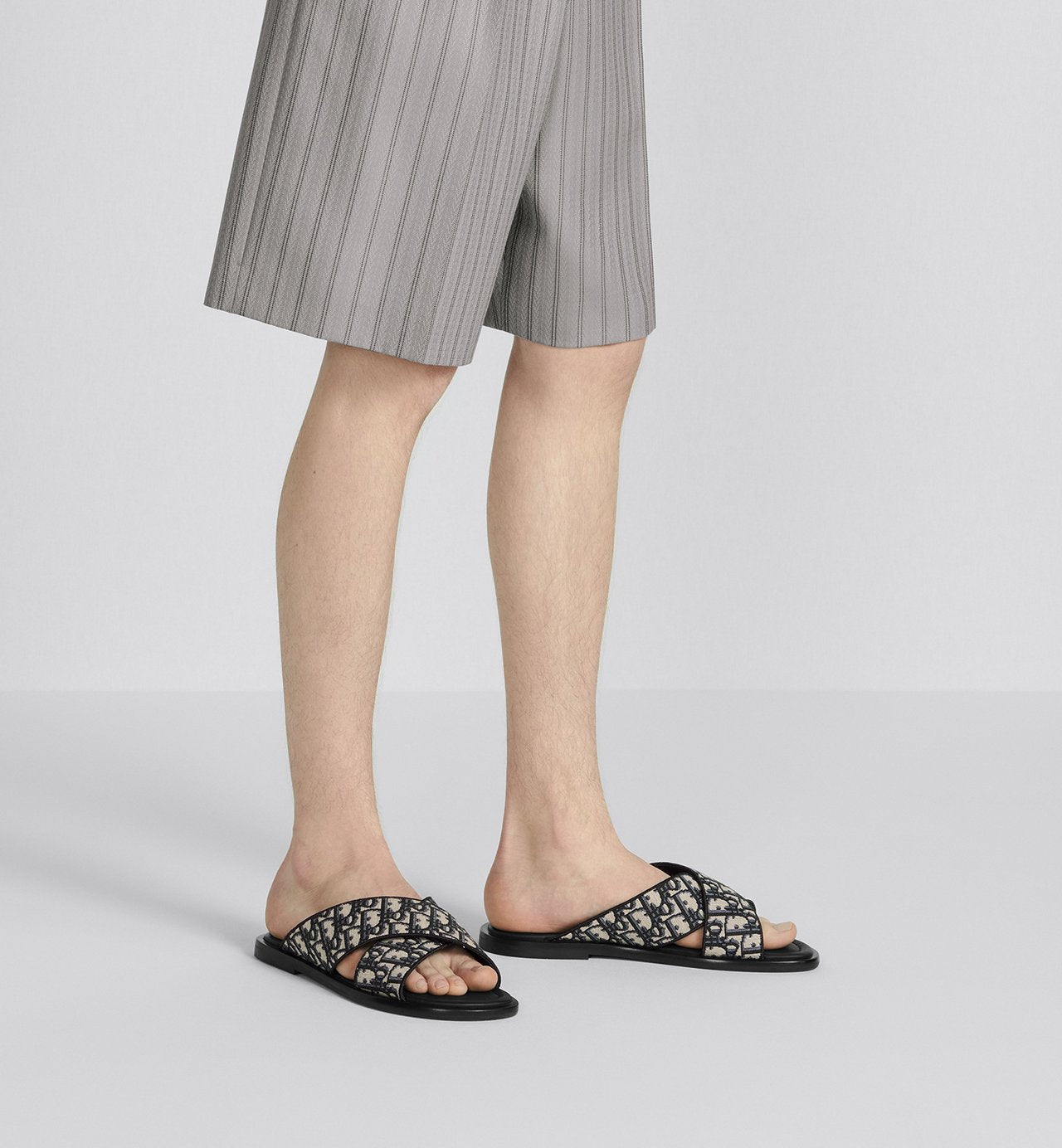 Dior Alias Sandal Beige And Black Dior Oblique Jacquard