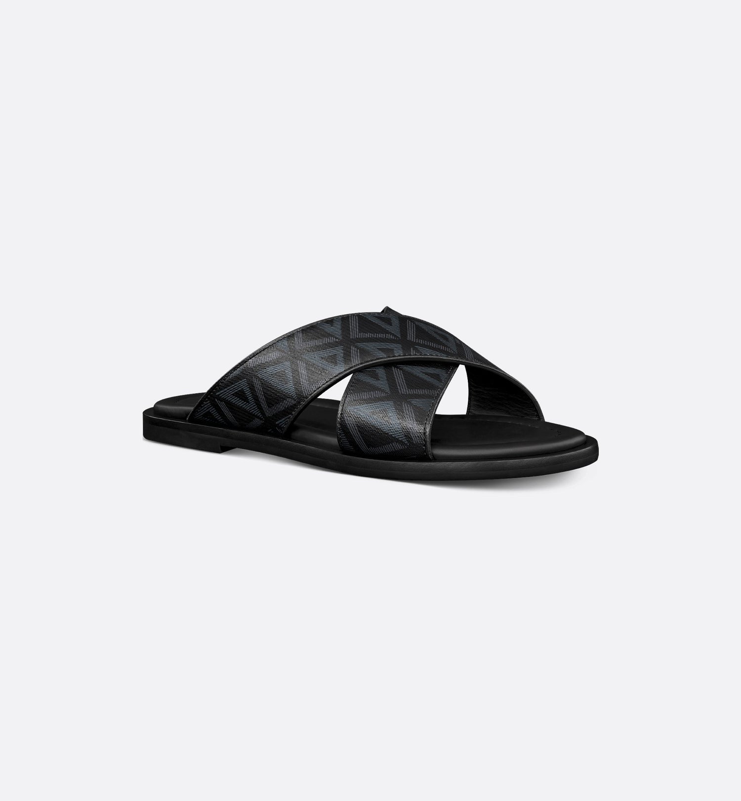 Dior Alias Sandal Black Coated Cotton Canvas With Cd Diamond Print