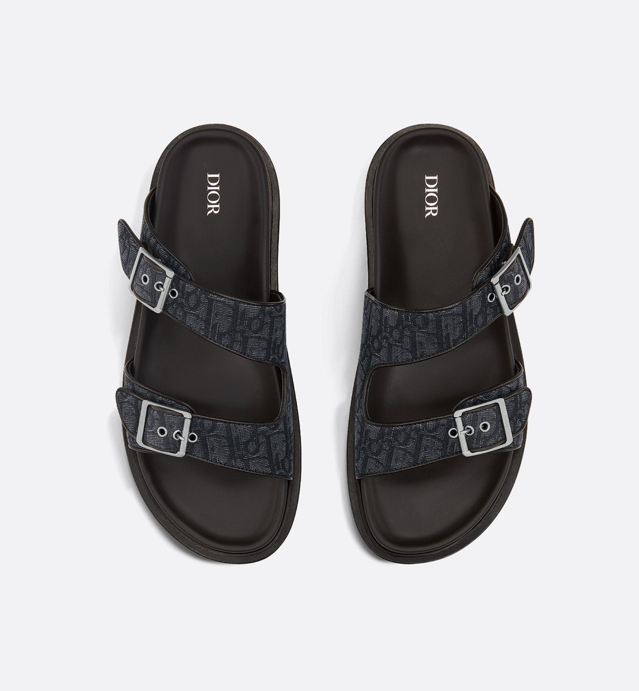 Dior Aqua Sandal Black Dior Oblique Jacquard Sands UAE