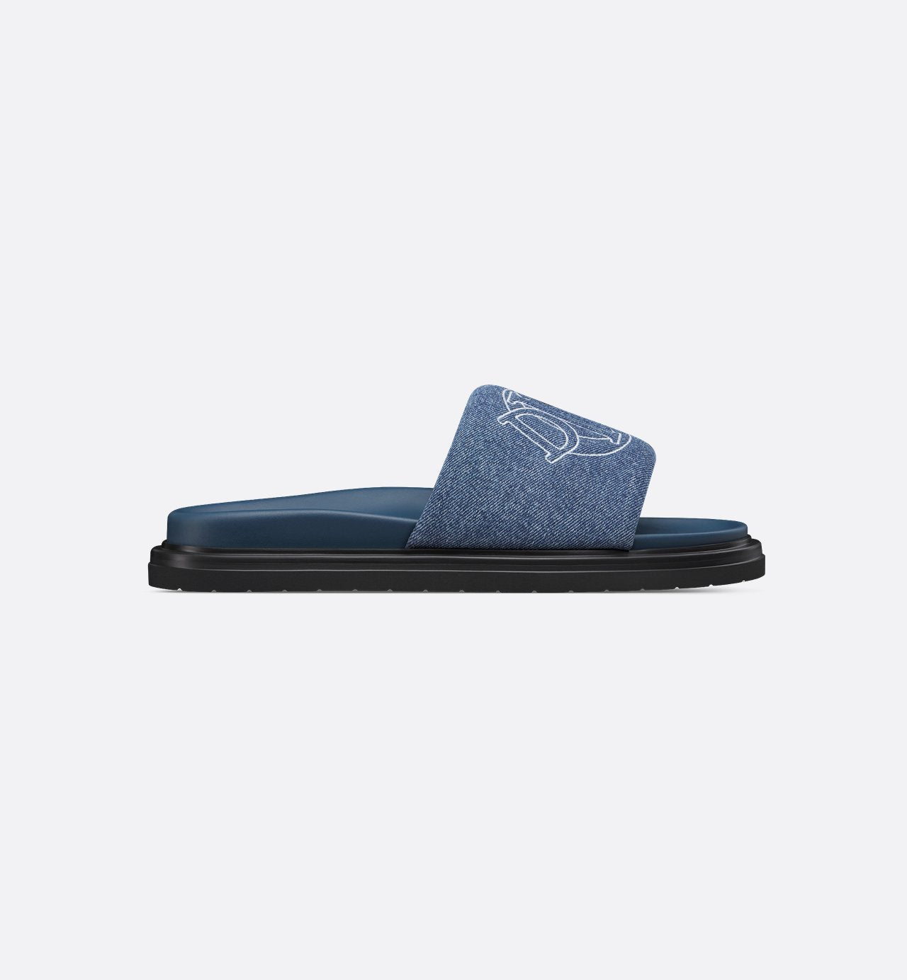 Dior Aqua Sandal Blue Quilted Denim