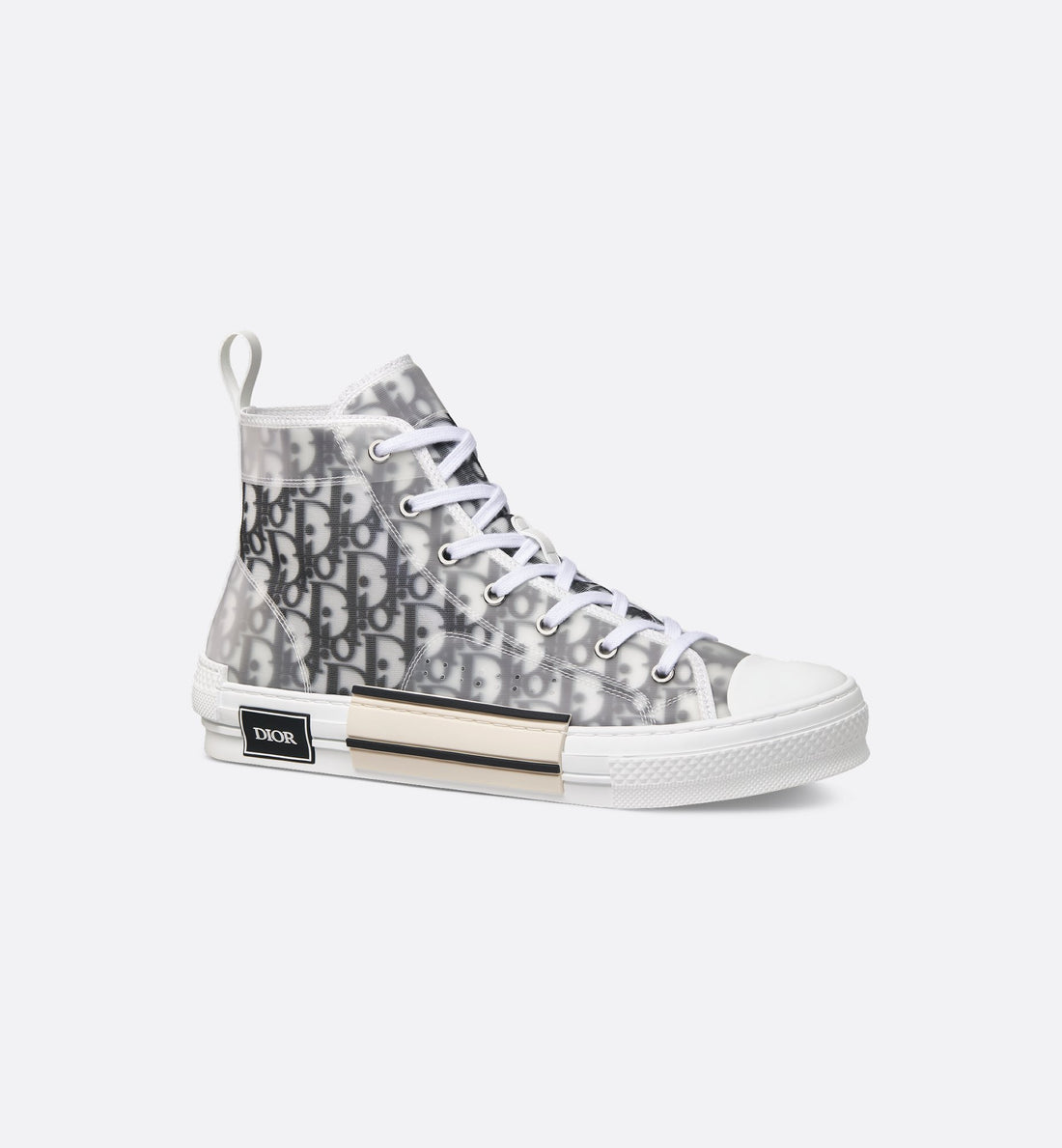 B23 High-Top Sneaker White And Black Dior Oblique Canvas