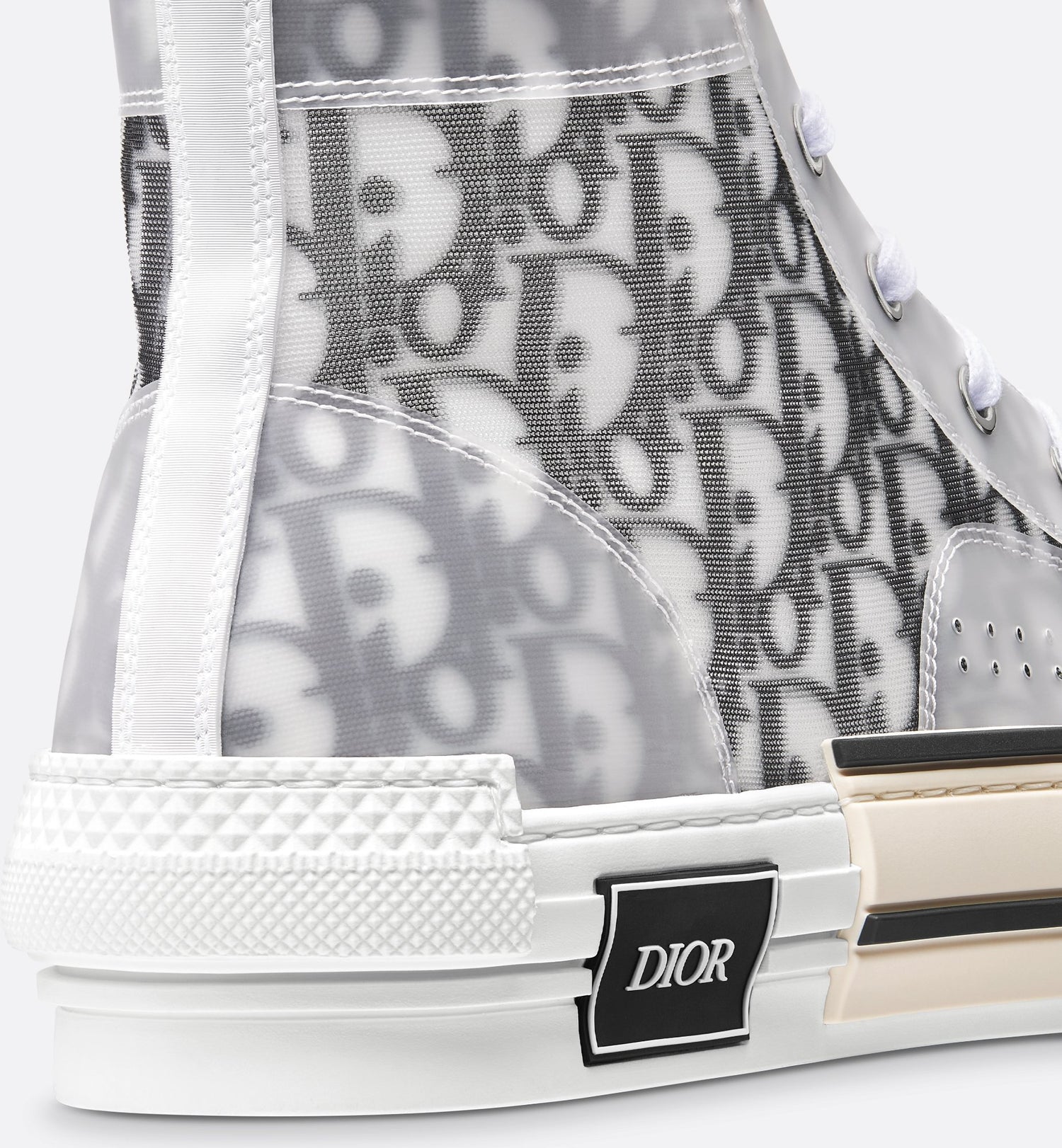 B23 High-Top Sneaker White And Black Dior Oblique Canvas