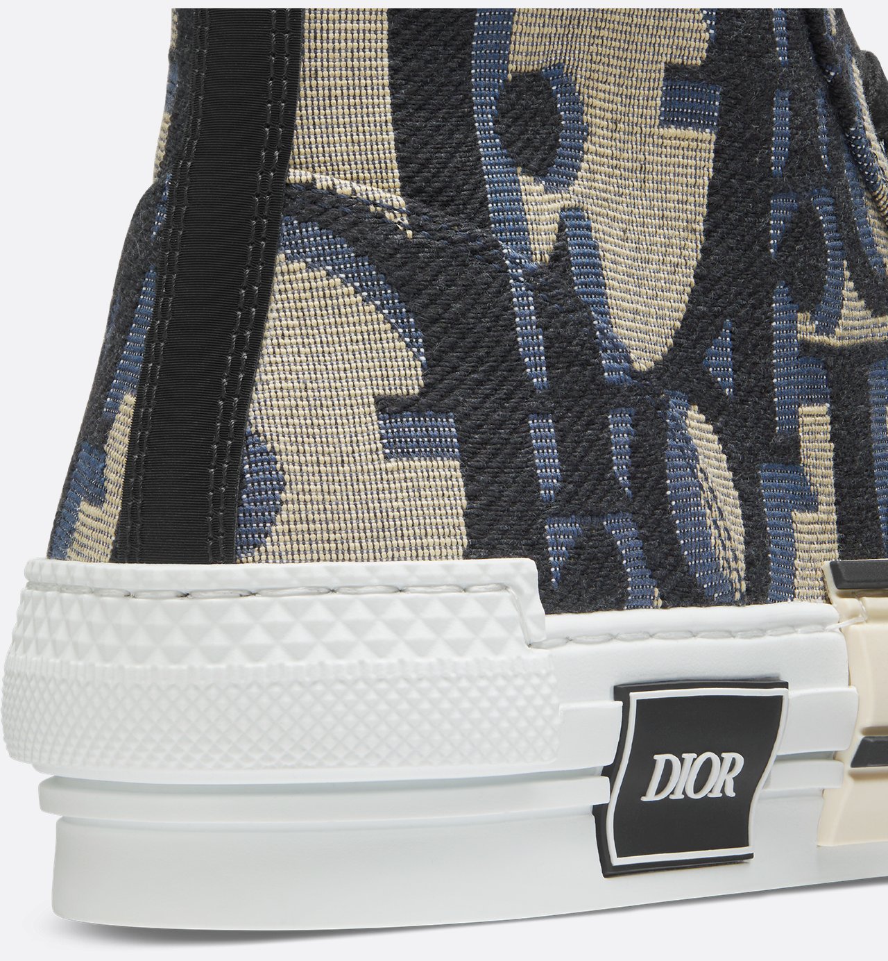 B23 High-Top Sneaker Beige And Black Maxi Dior Oblique Jacquard