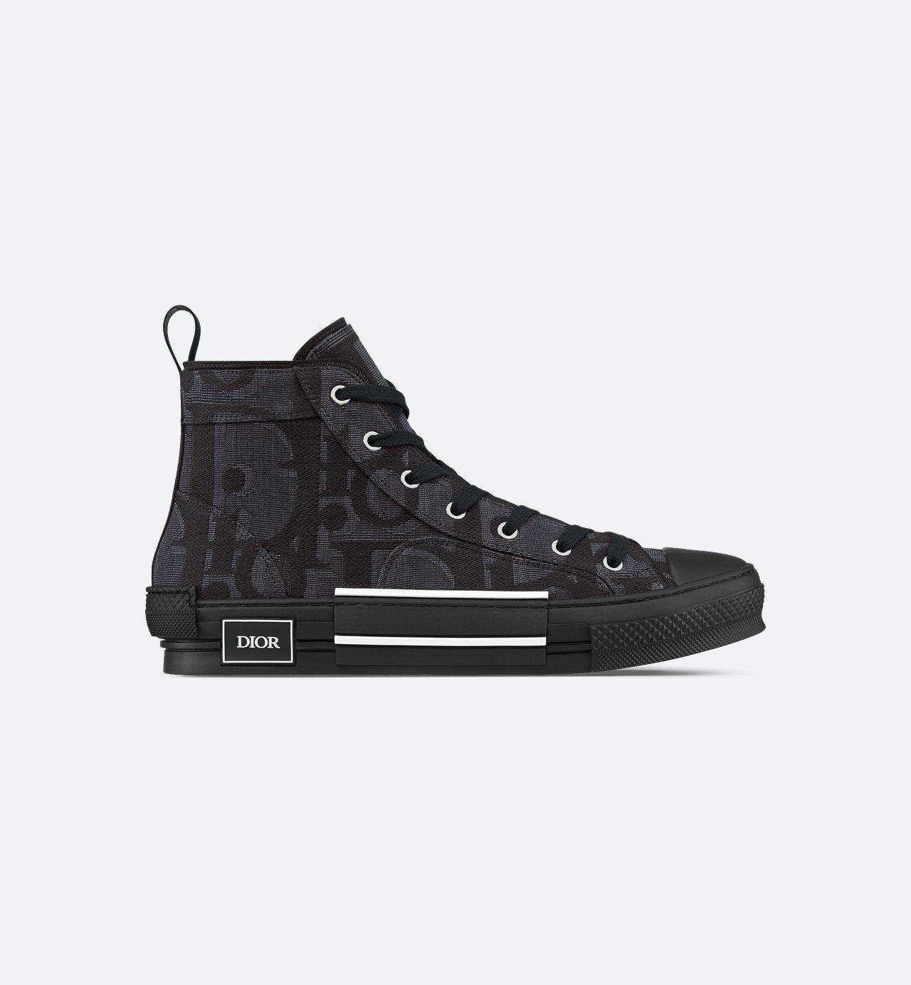 B23 High Top Sneaker Black Maxi Dior Oblique Jacquard Sands