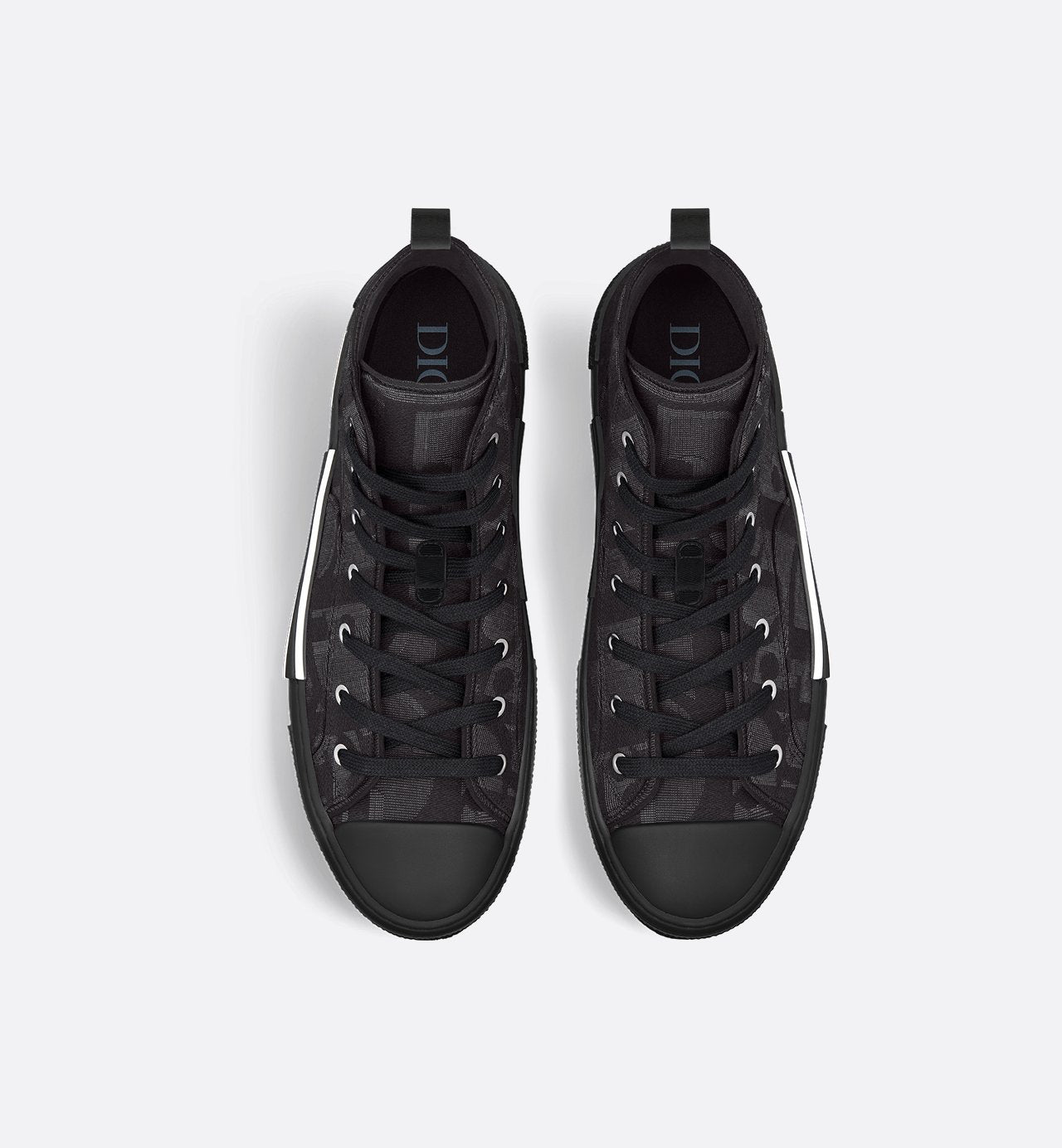 B23 High-Top Sneaker Black Maxi Dior Oblique Jacquard