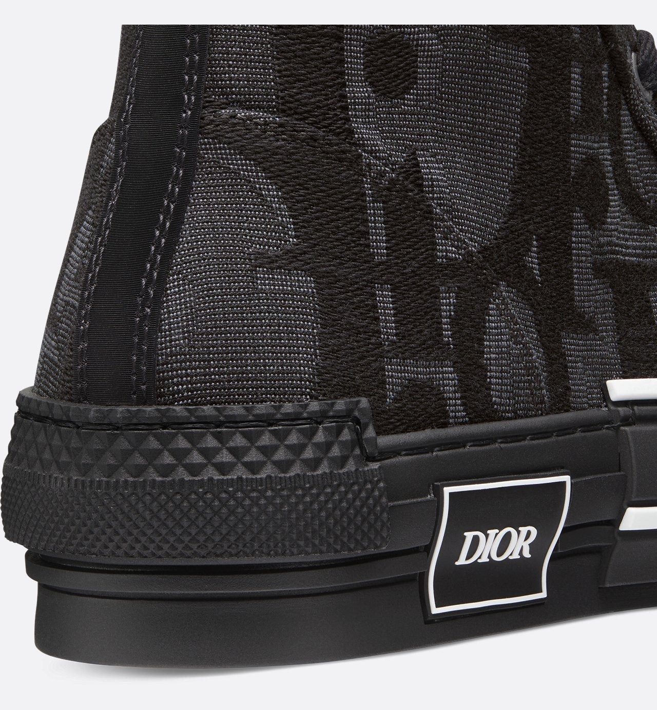 B23 High-Top Sneaker Black Maxi Dior Oblique Jacquard