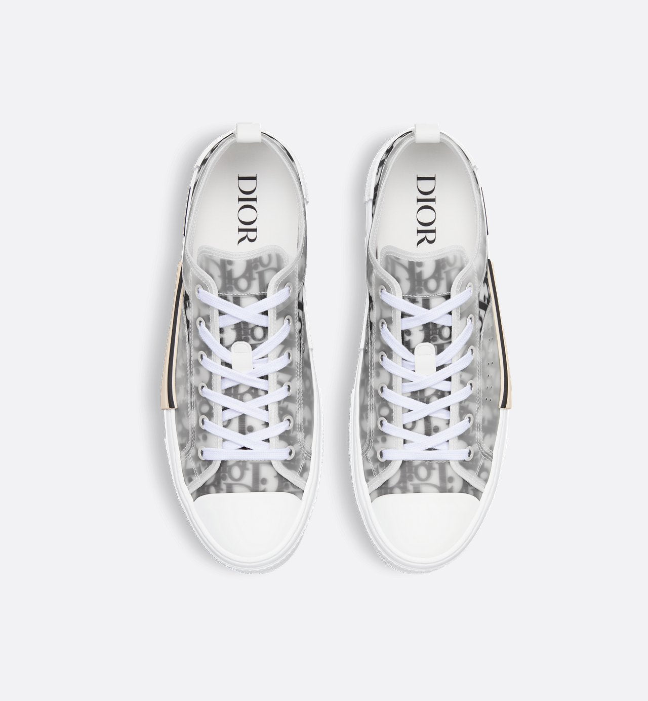 B23 Low Top Sneaker White And Black Dior Oblique Canvas