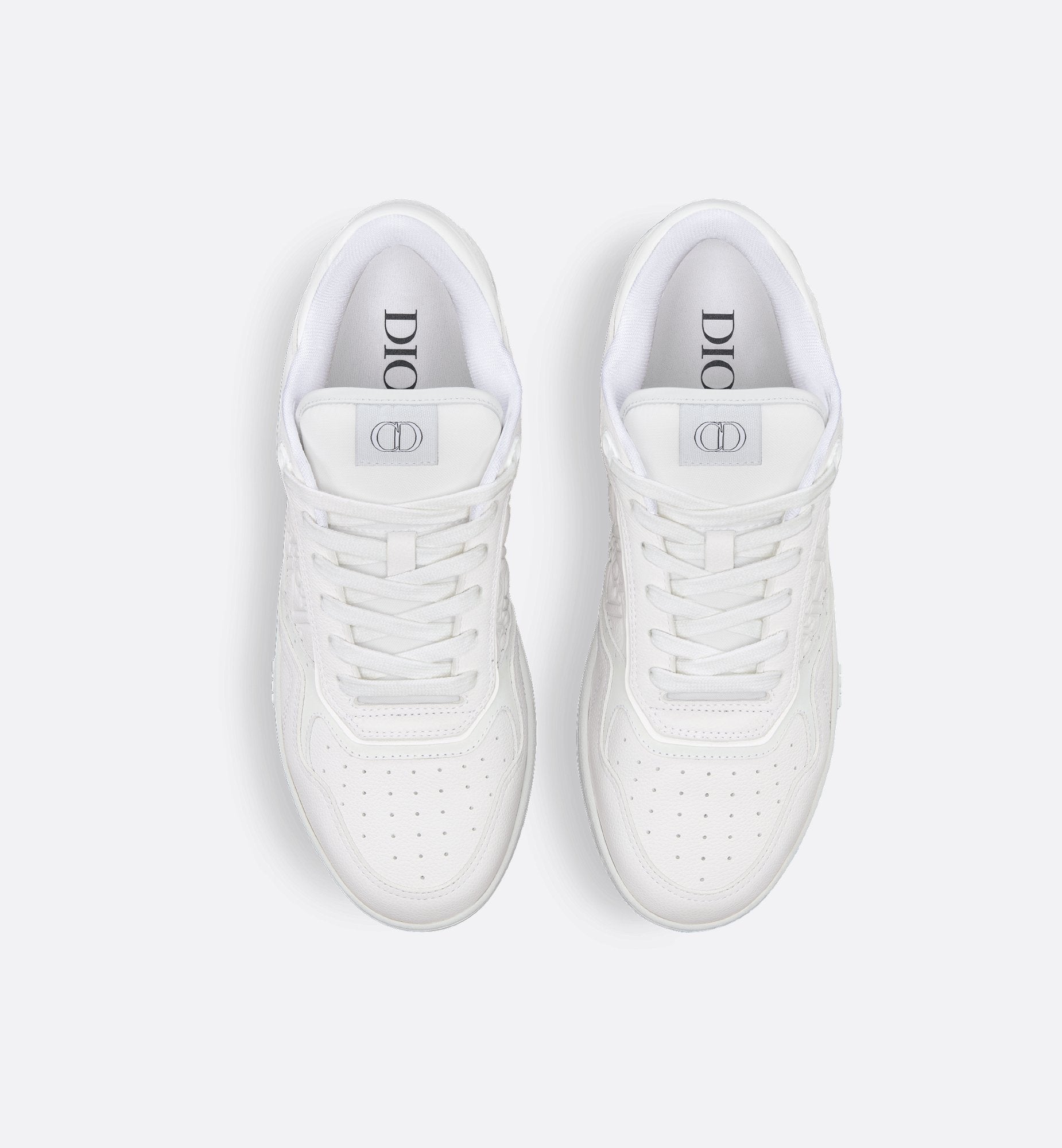 B27 Low-Top Sneaker White Grained Calfskin And White Dior Gravity Leather